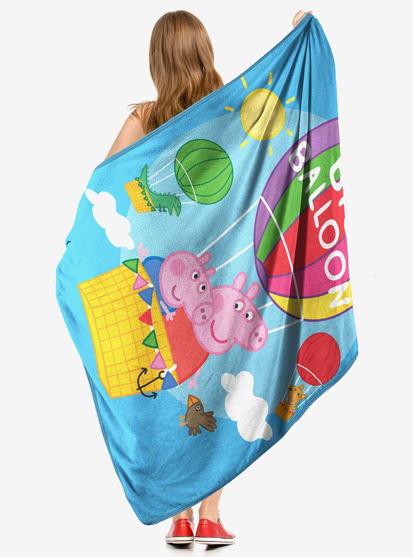Peppa Pig Big Balloon Micro Raschel Throw