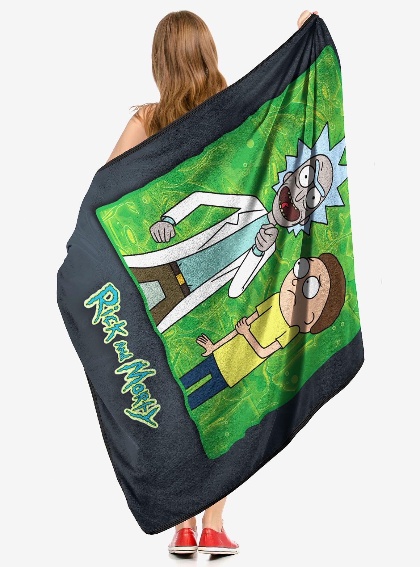 Rick & Morty Rick Investigates Micro Raschel Throw, , alternate