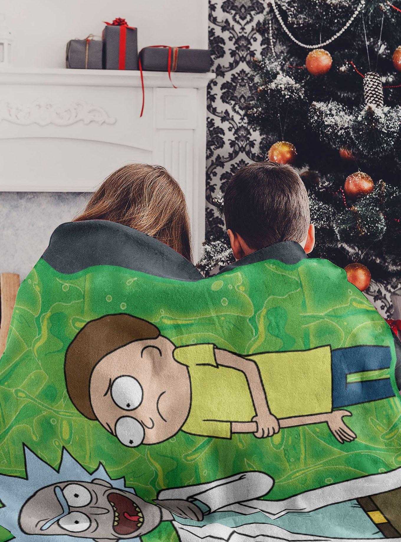 Rick & Morty Rick Investigates Micro Raschel Throw, , alternate