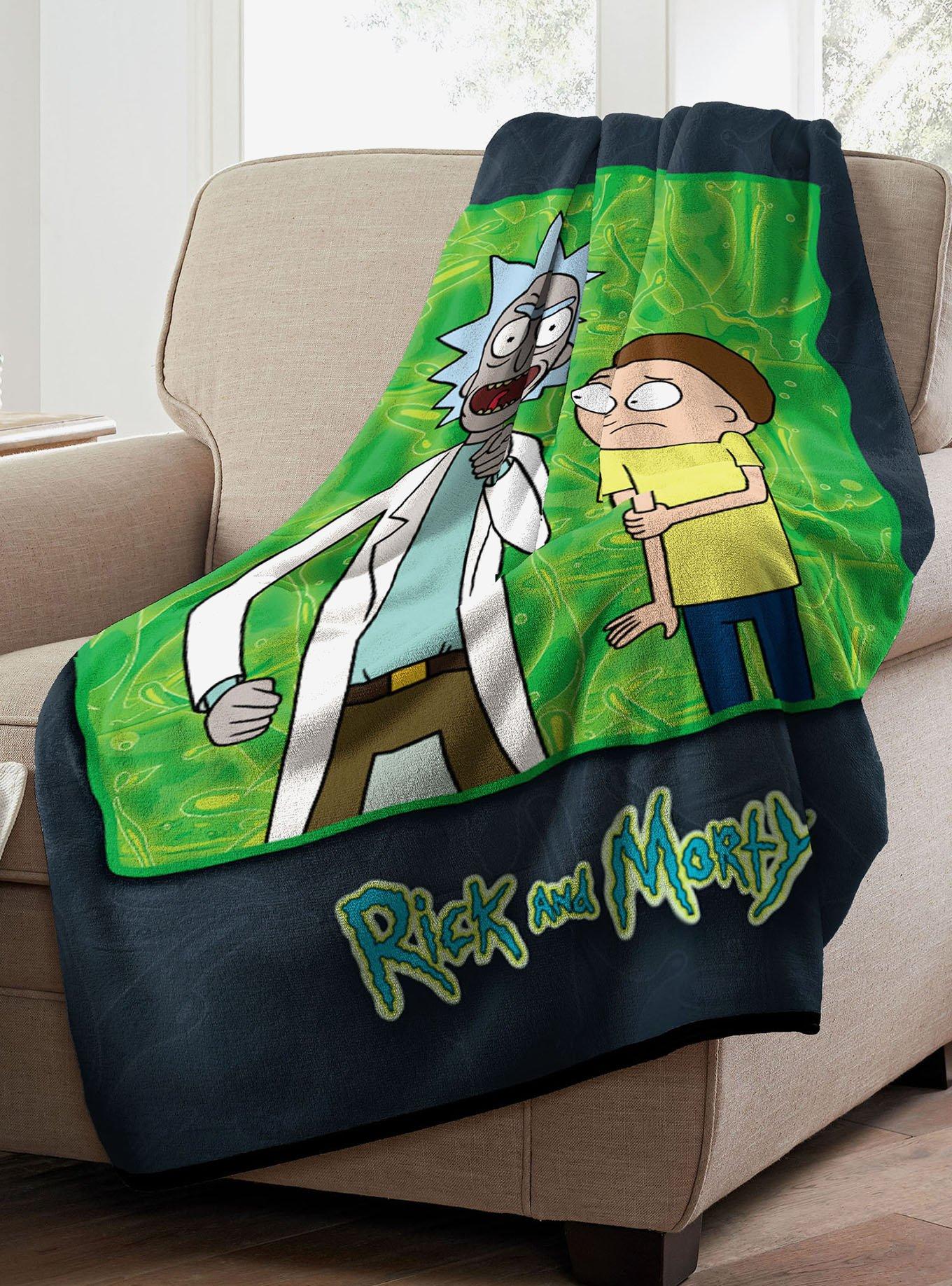 Rick & Morty Rick Investigates Micro Raschel Throw, , alternate