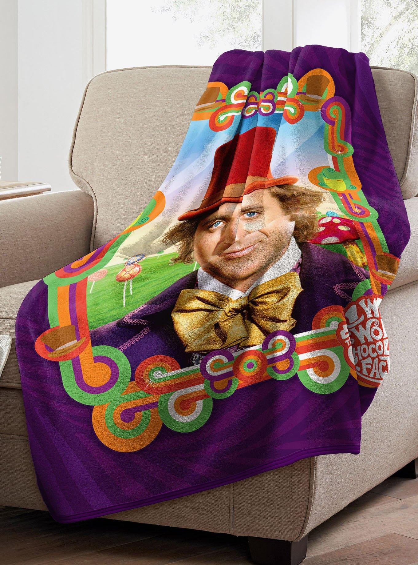 Willy Wonka Wonderful Wonka Micro Raschel Throw, , alternate