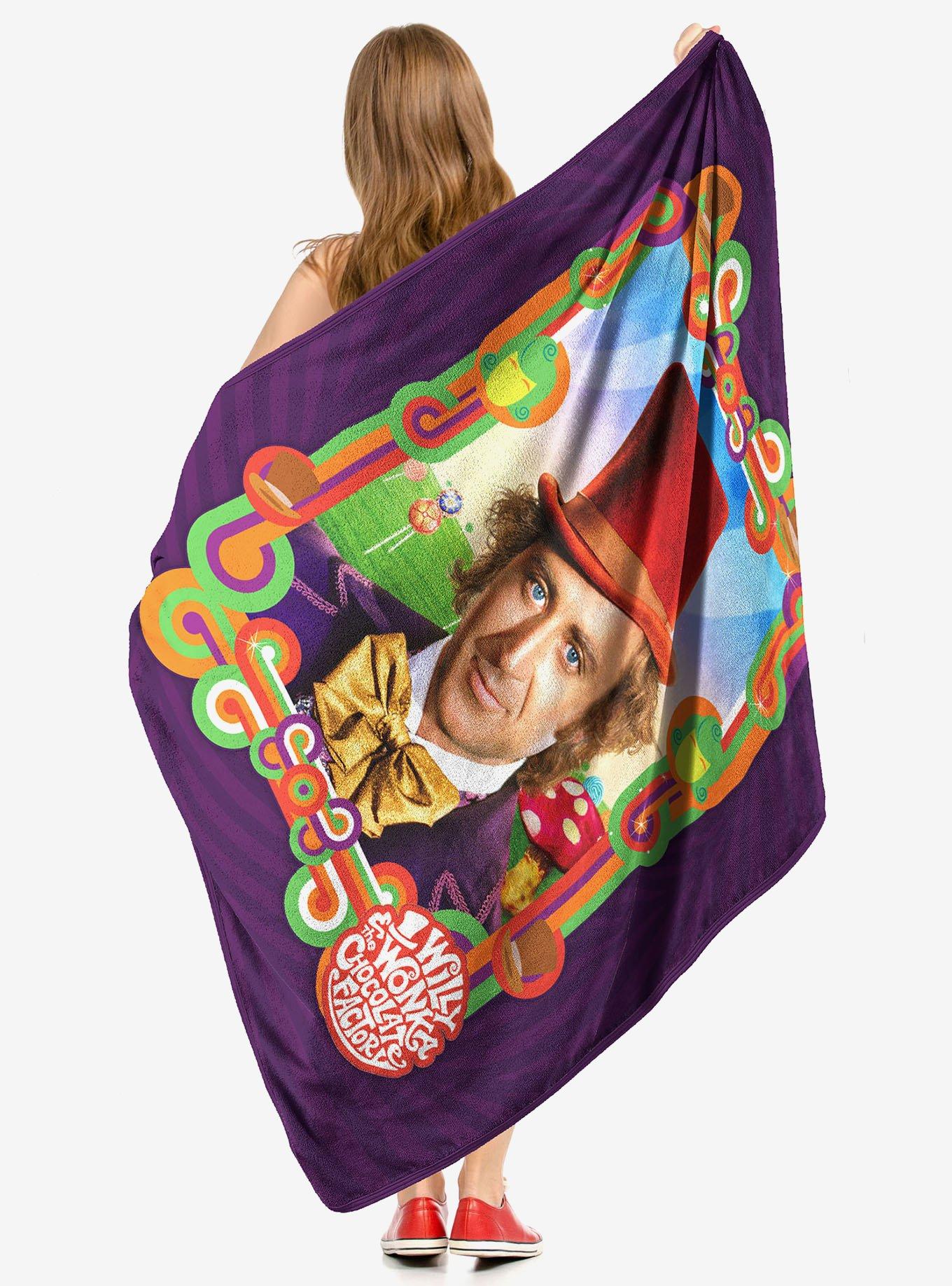 Willy Wonka Wonderful Wonka Micro Raschel Throw, , alternate