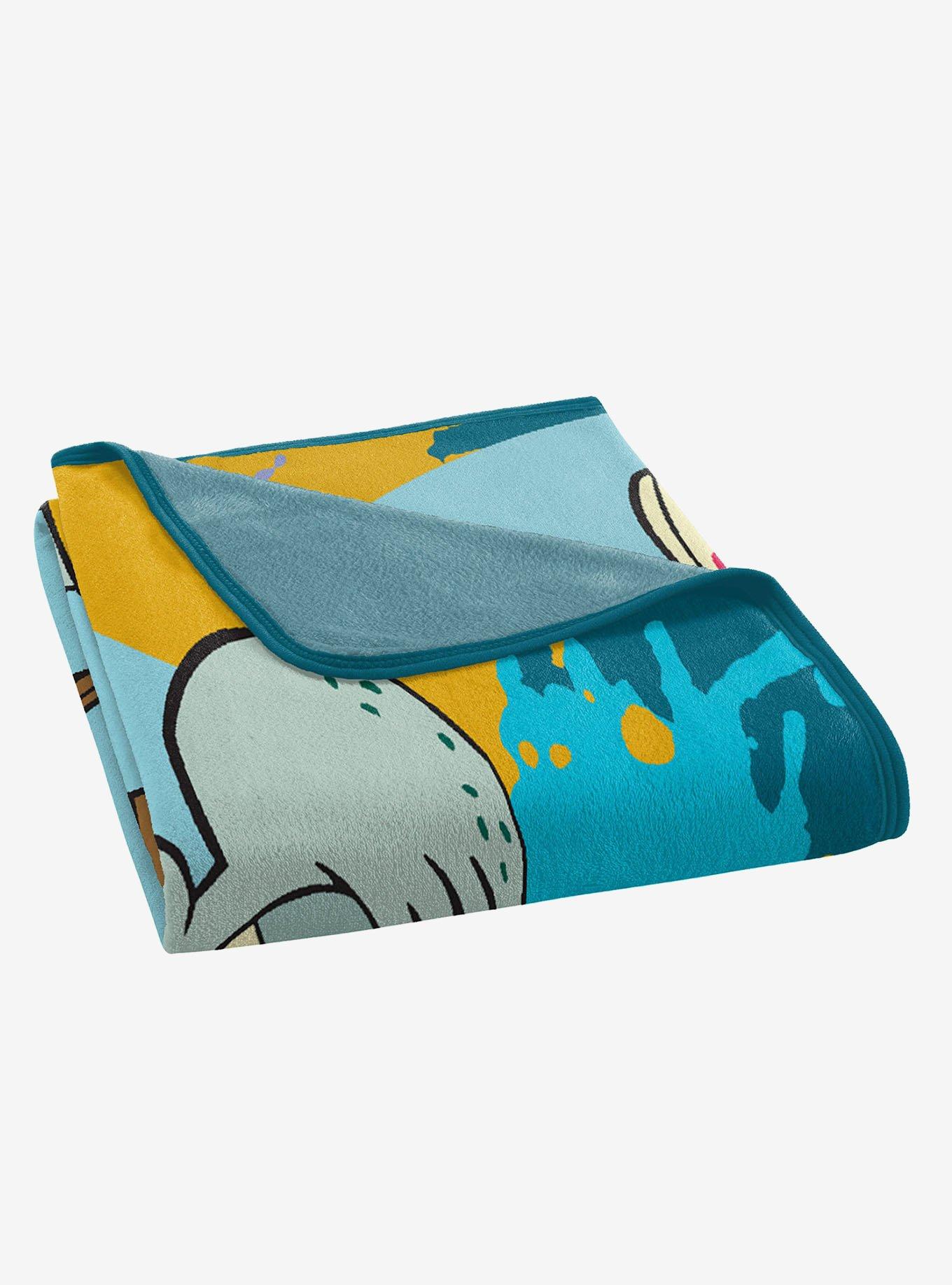 SpongeBob SquarePants Squidward Art Micro Raschel Throw, , alternate