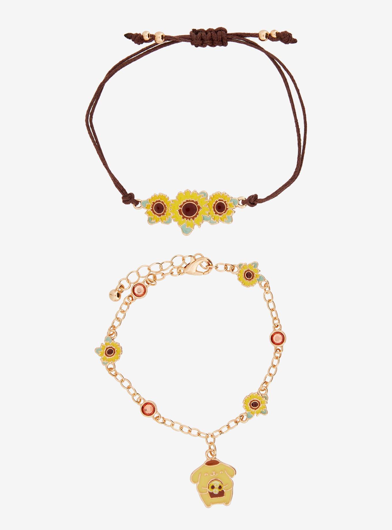 Pompompurin Sunflowers Bracelet Set, , hi-res