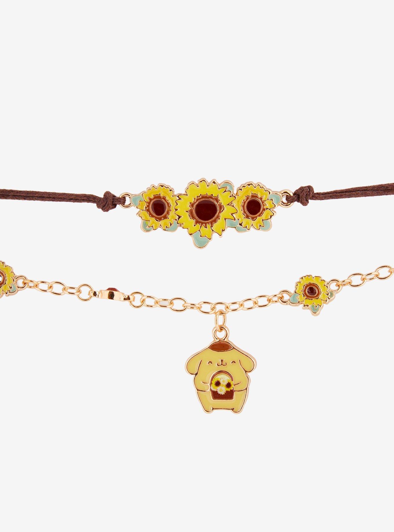 Pompompurin Sunflowers Bracelet Set, , alternate