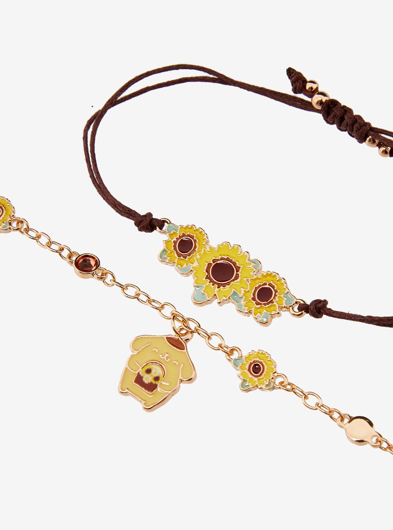 Pompompurin Sunflowers Bracelet Set, , alternate