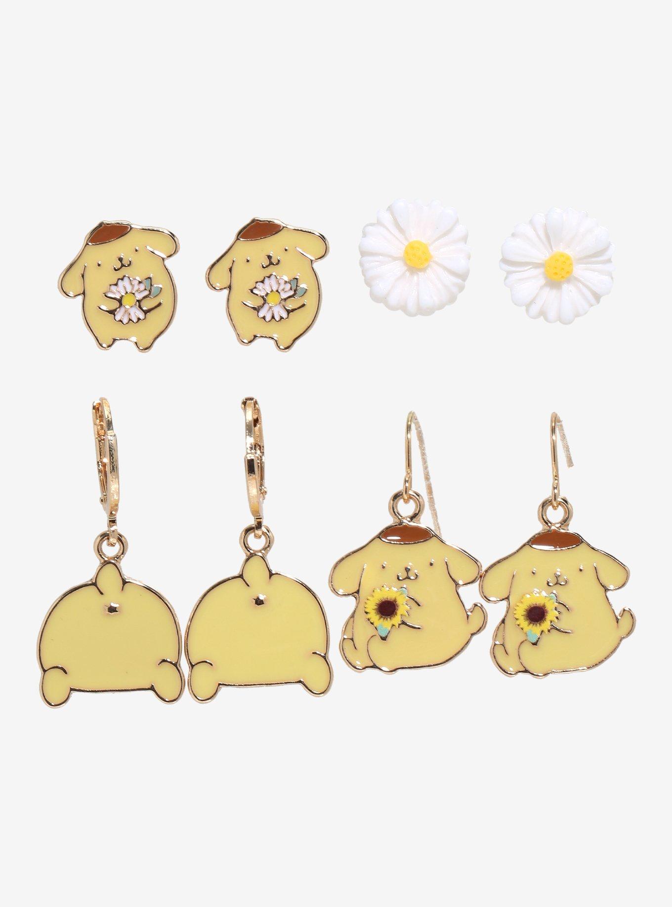 Pompompurin Flowers Earring Set, , hi-res