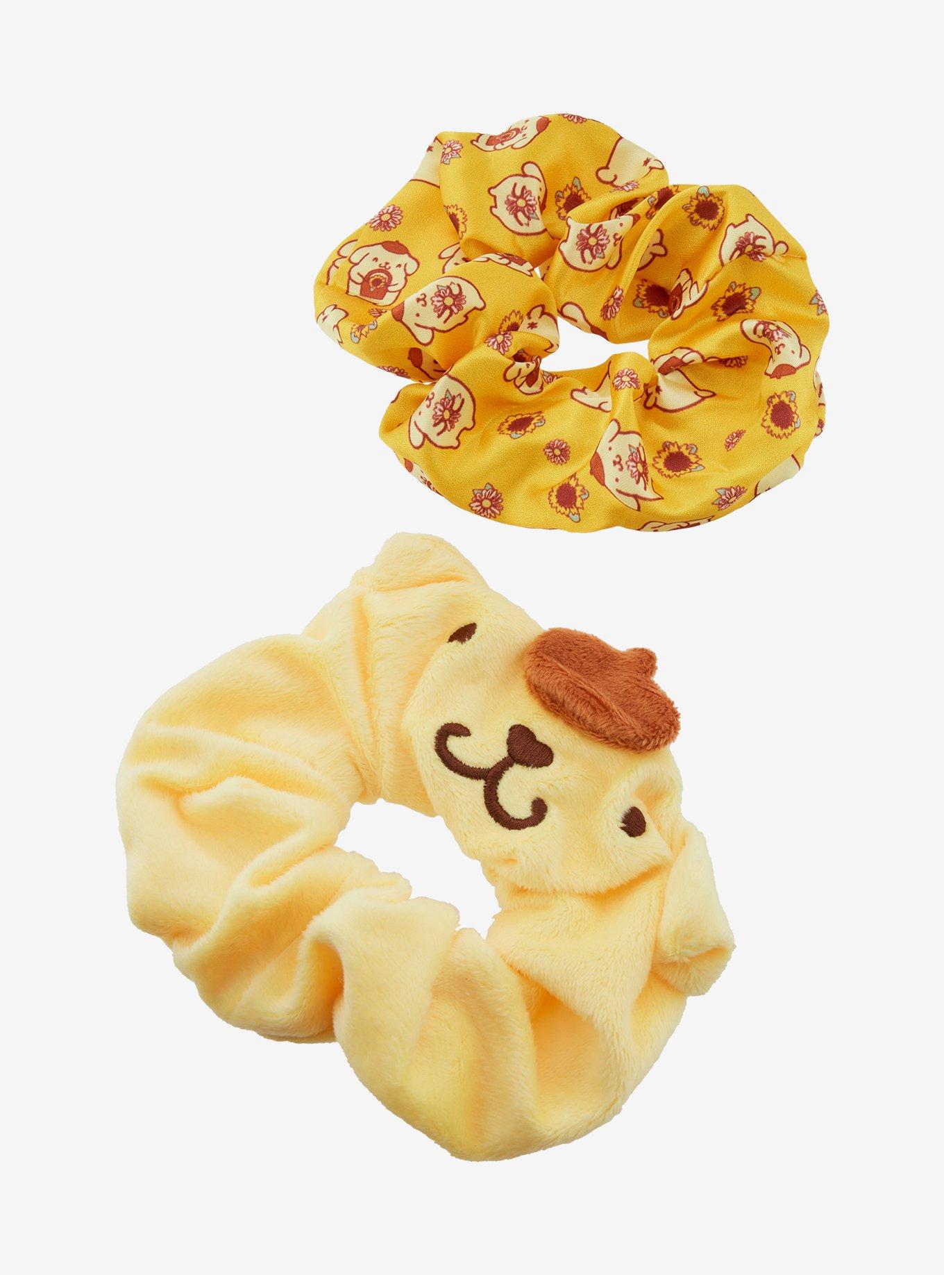 Pompompurin Floral Hair Clip & Scrunchie Set, , alternate