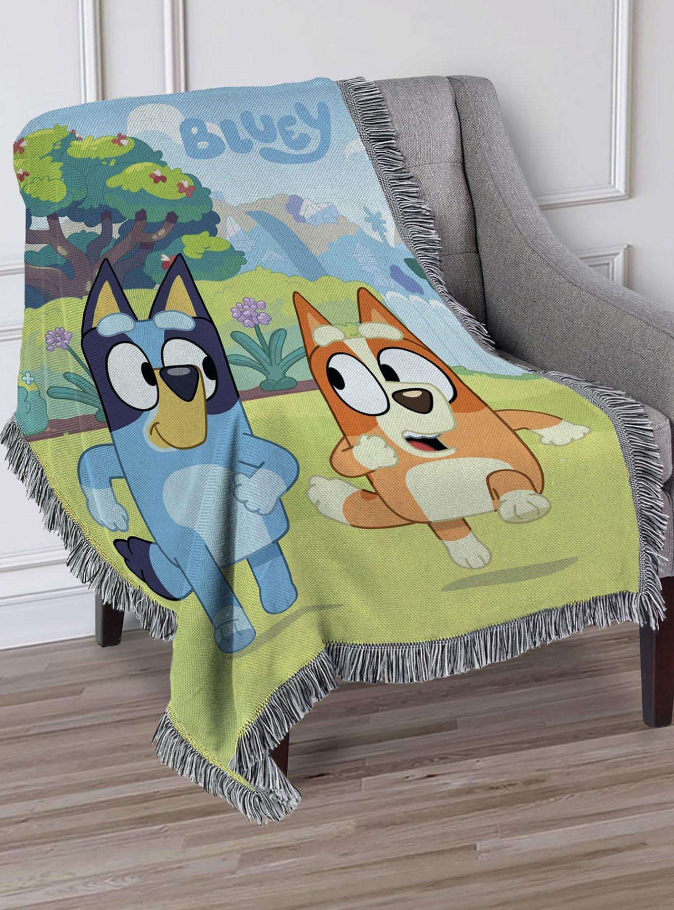 Bluey Jogging Bluey Woven Tapestry Throw, , hi-res