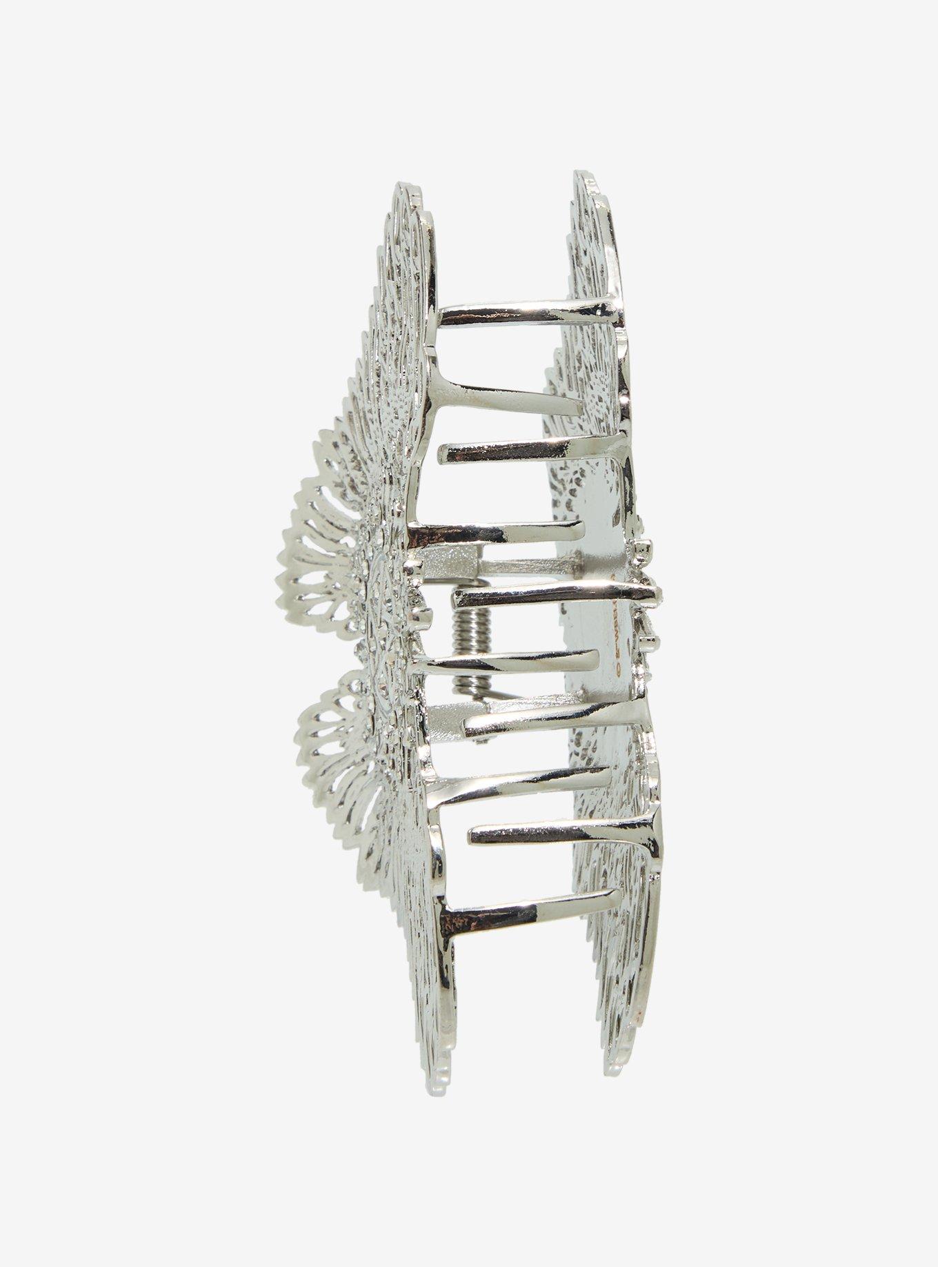Supernatural Angel Wings Bling Figural Claw Hair Clip, , alternate