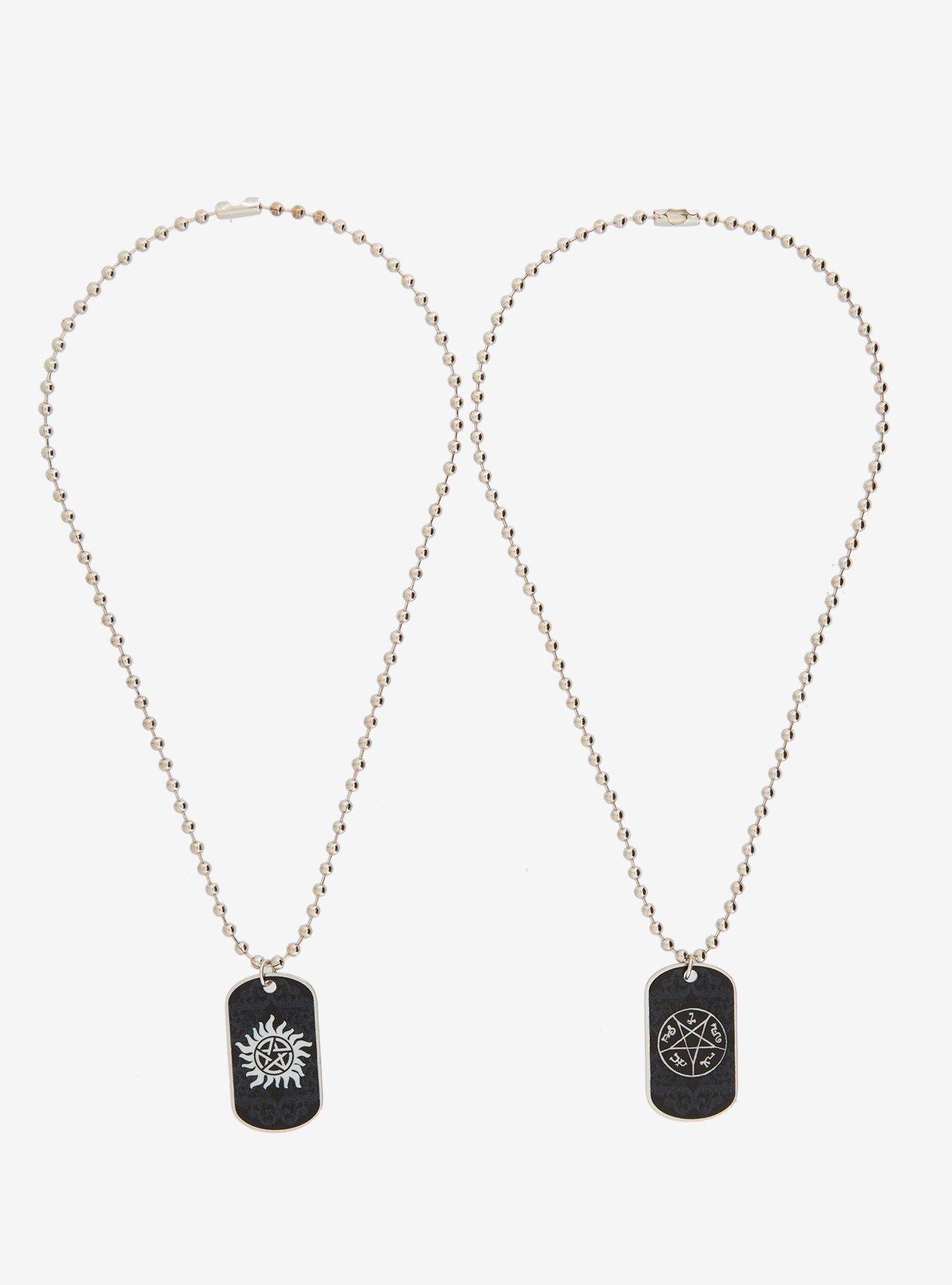 Supernatural Anti-Possession Pentagram Best Friend Necklace Set, , hi-res
