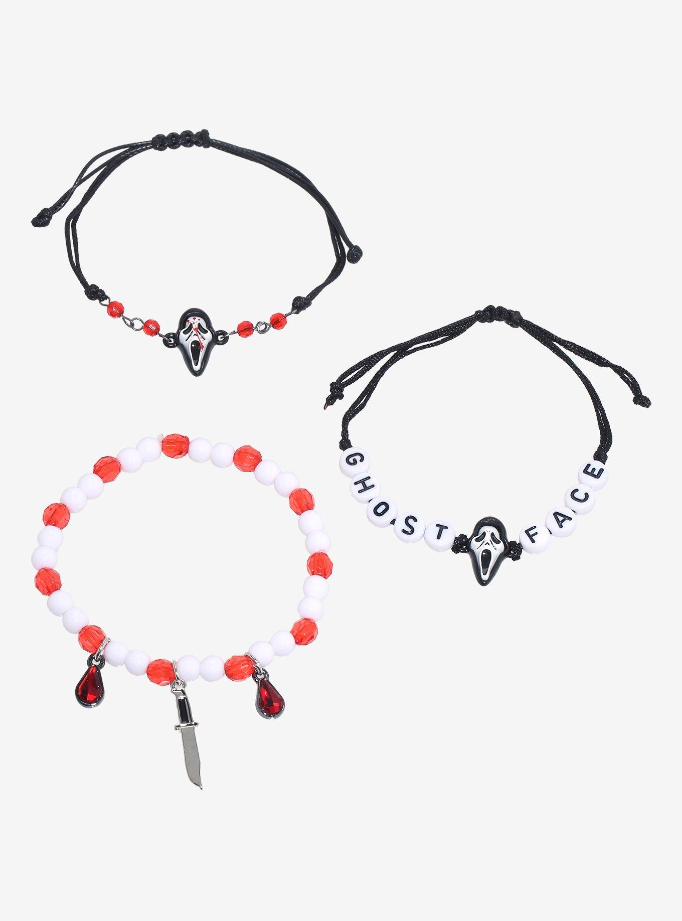 Ghost Face Mask & Knife Bracelet Set, , hi-res