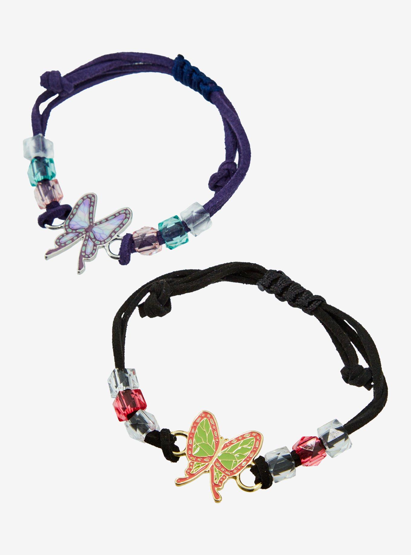 Demon Slayer: Kimetsu No Yaiba Shinobu & Kanao Best Friend Cord Bracelet Set, , alternate