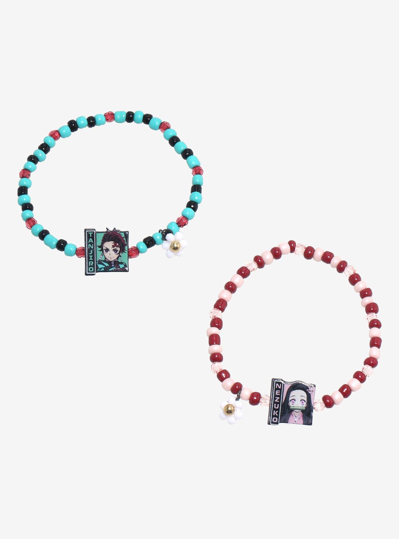 Demon Slayer: Kimetsu No Yaiba Tanjiro & Nezuko Best Friend Bead Bracelet Set, , alternate