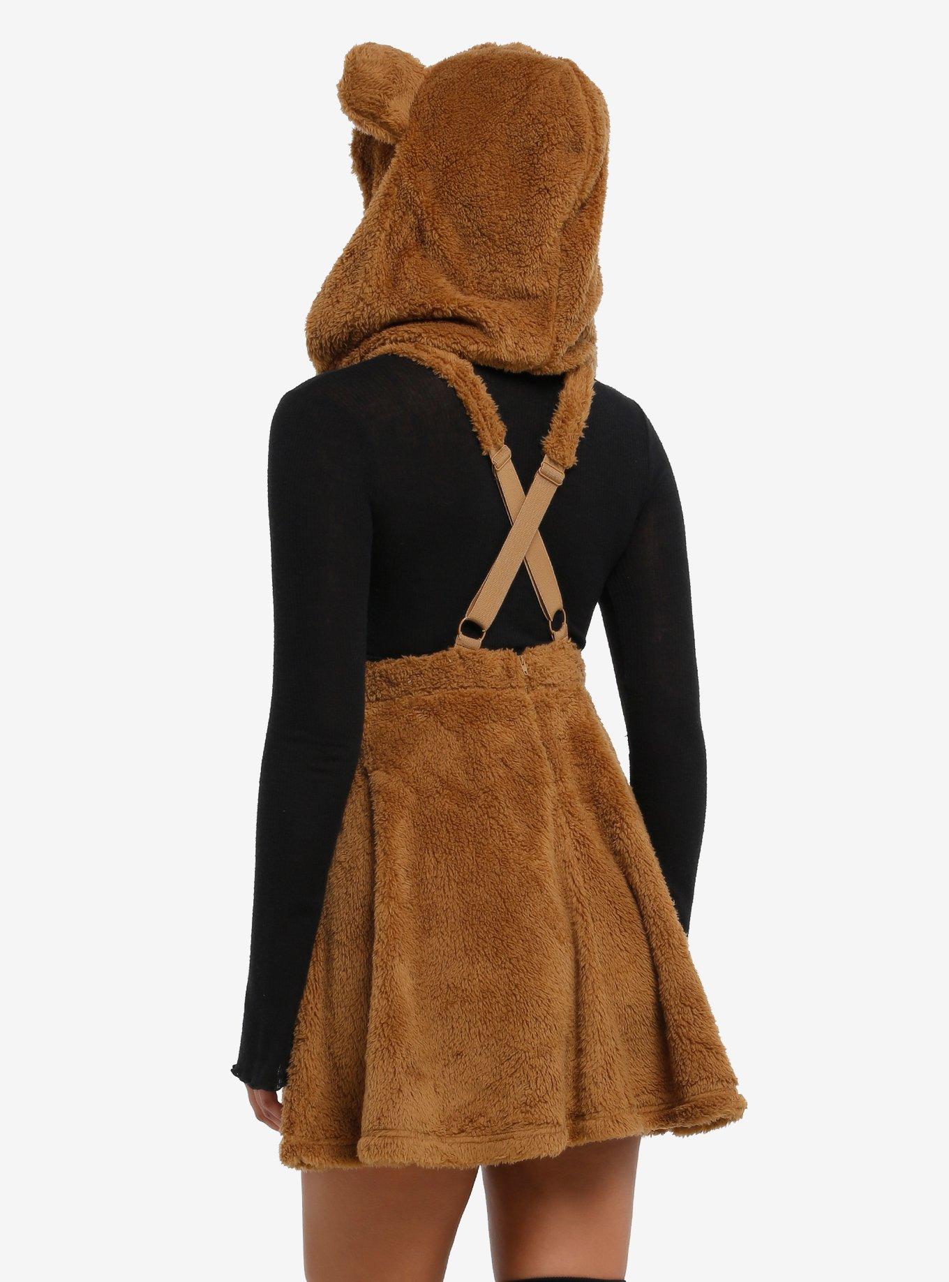 Sweet Society Brown Bear Cosplay Hooded Skirtall, BROWN, alternate