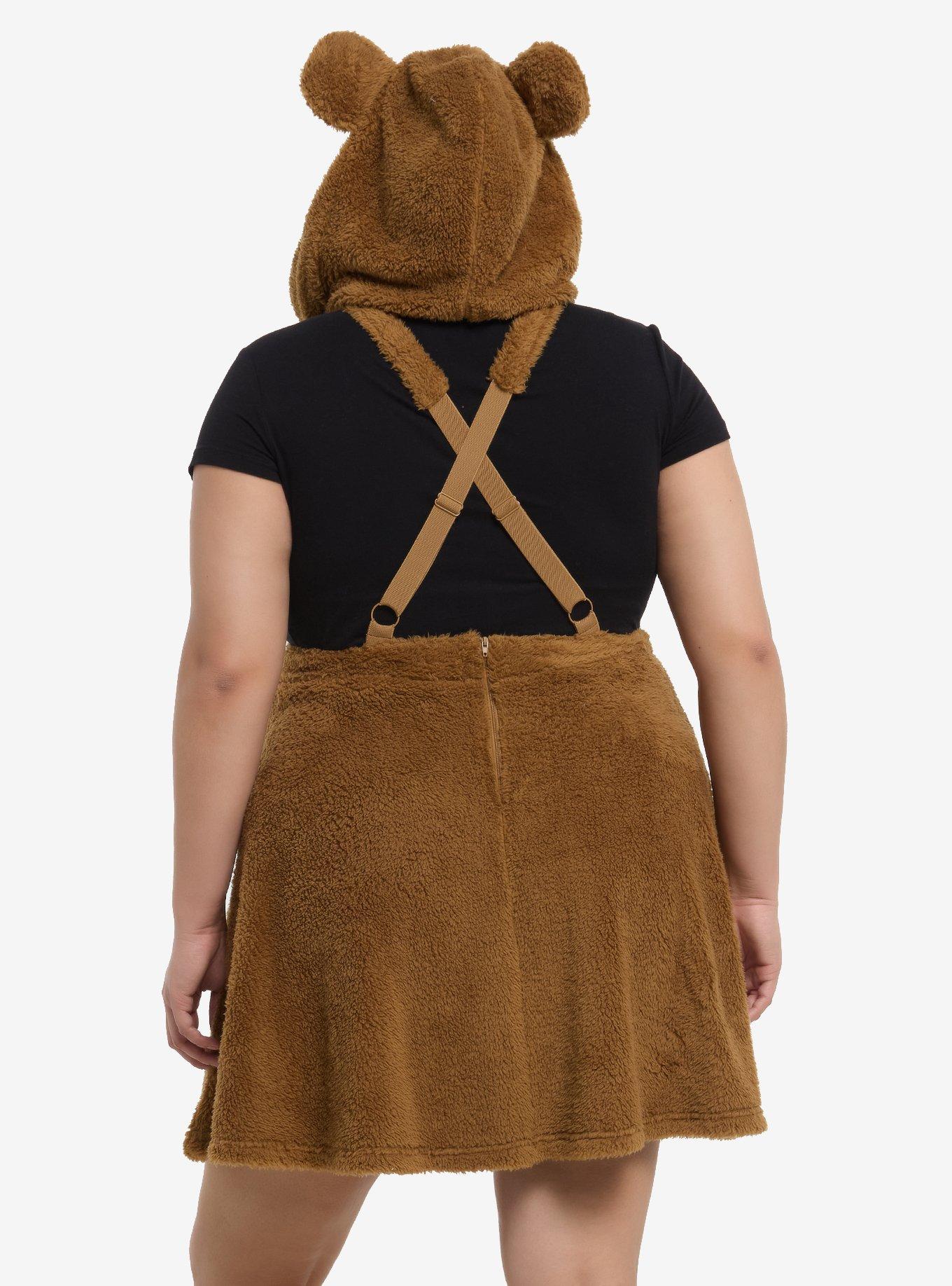 Sweet Society Brown Bear Cosplay Hooded Skirtall Plus Size, BROWN, alternate