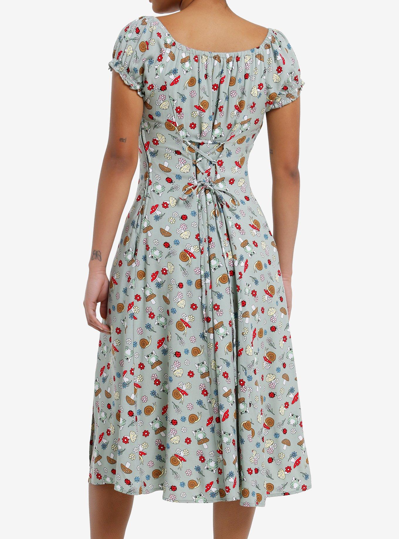 Sweet Society Cute Critter Slit Midi Dress, BROWN, alternate