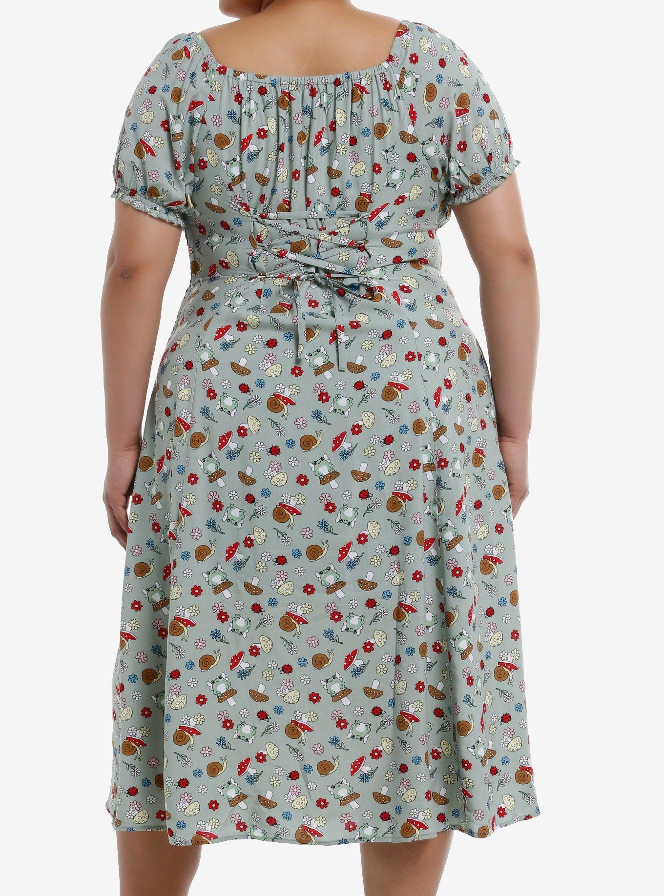 Sweet Society Cute Critter Slit Midi Dress Plus Size, BROWN, alternate