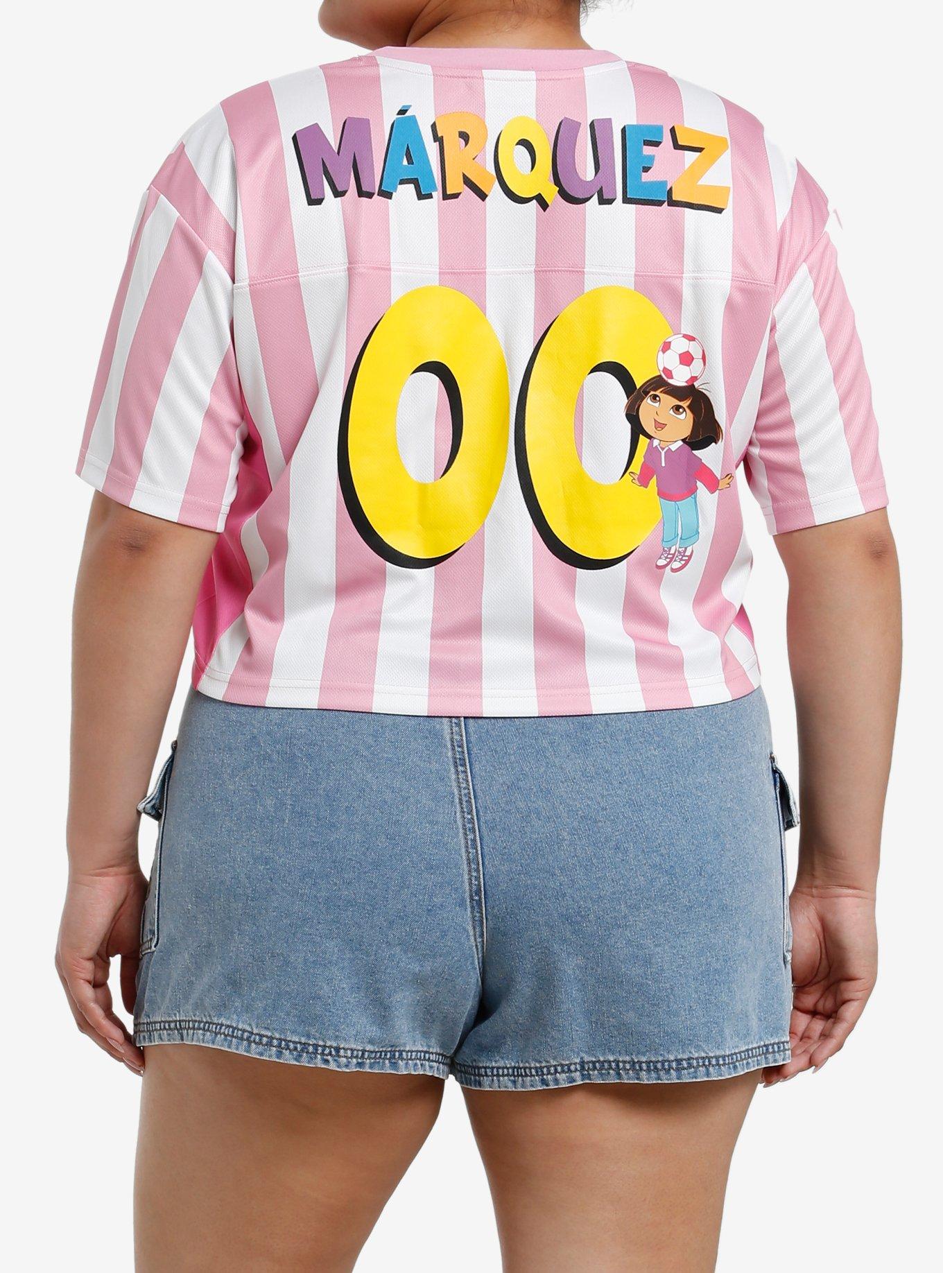 Dora The Explorer Girls Crop Soccer Jersey Plus Size, , hi-res