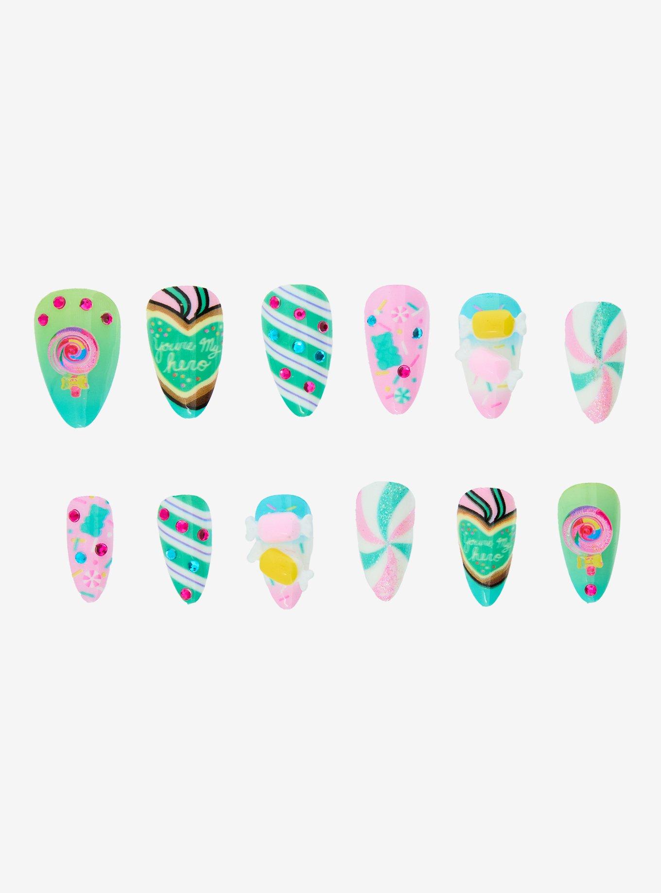 Disney Wreck-It Ralph Vanellope Pres-On Nail Set, , hi-res