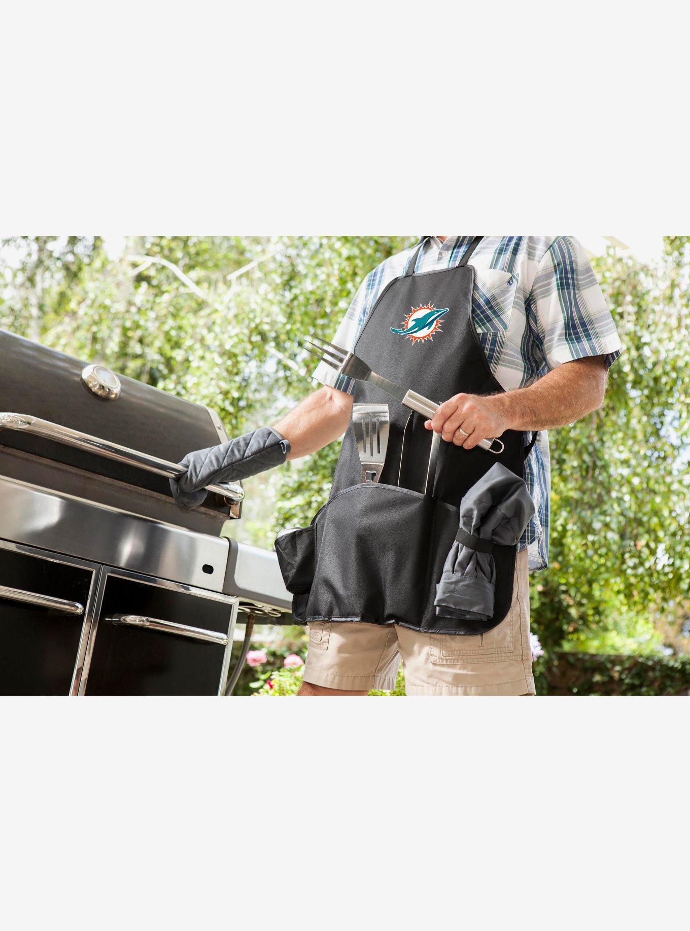 NFL Miami Dolphins BBQ Apron Tote Grill Set, , alternate