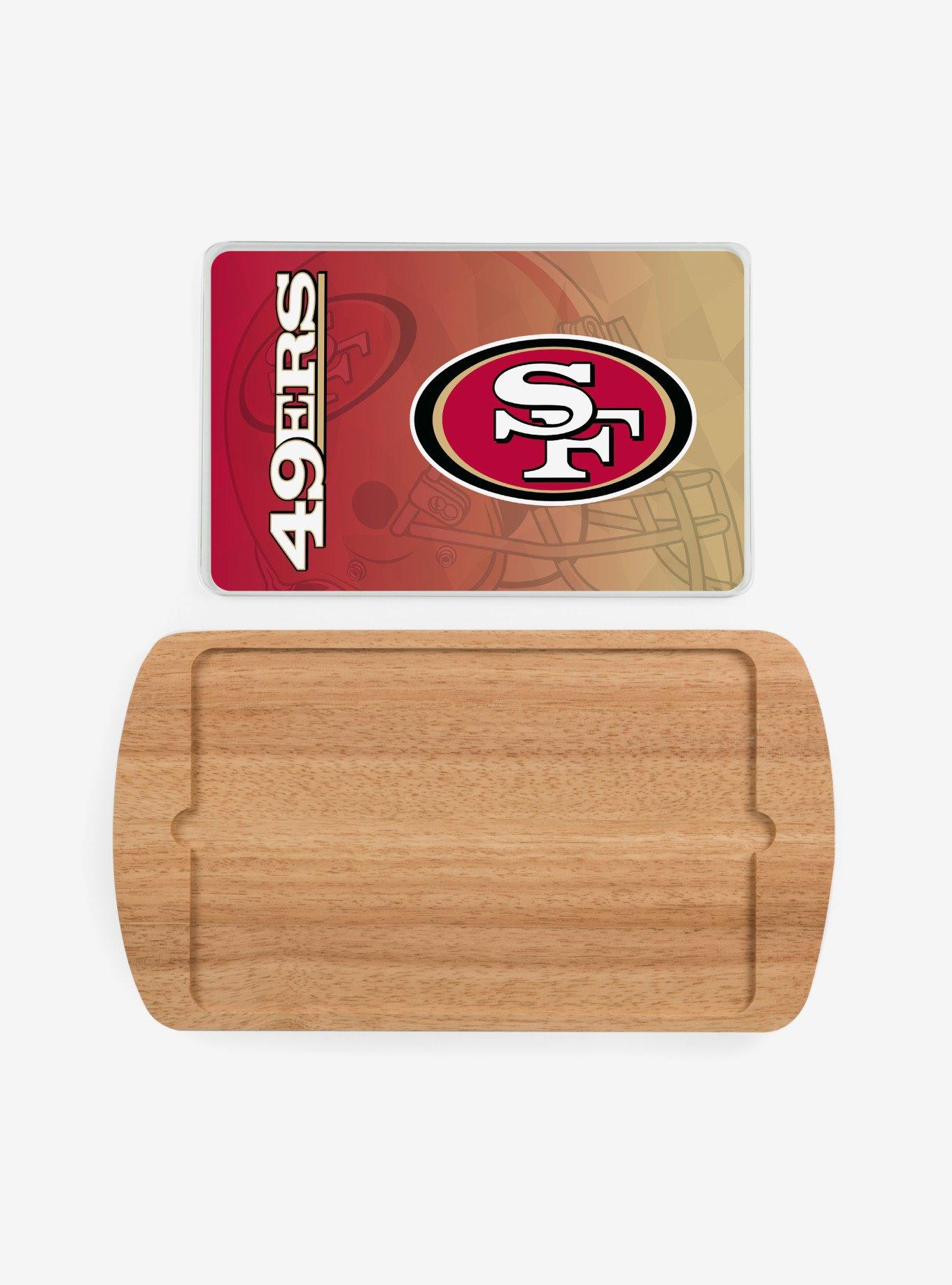 NFL San Francisco 49ers Football Field Glass Top Cutting Board, , hi-res