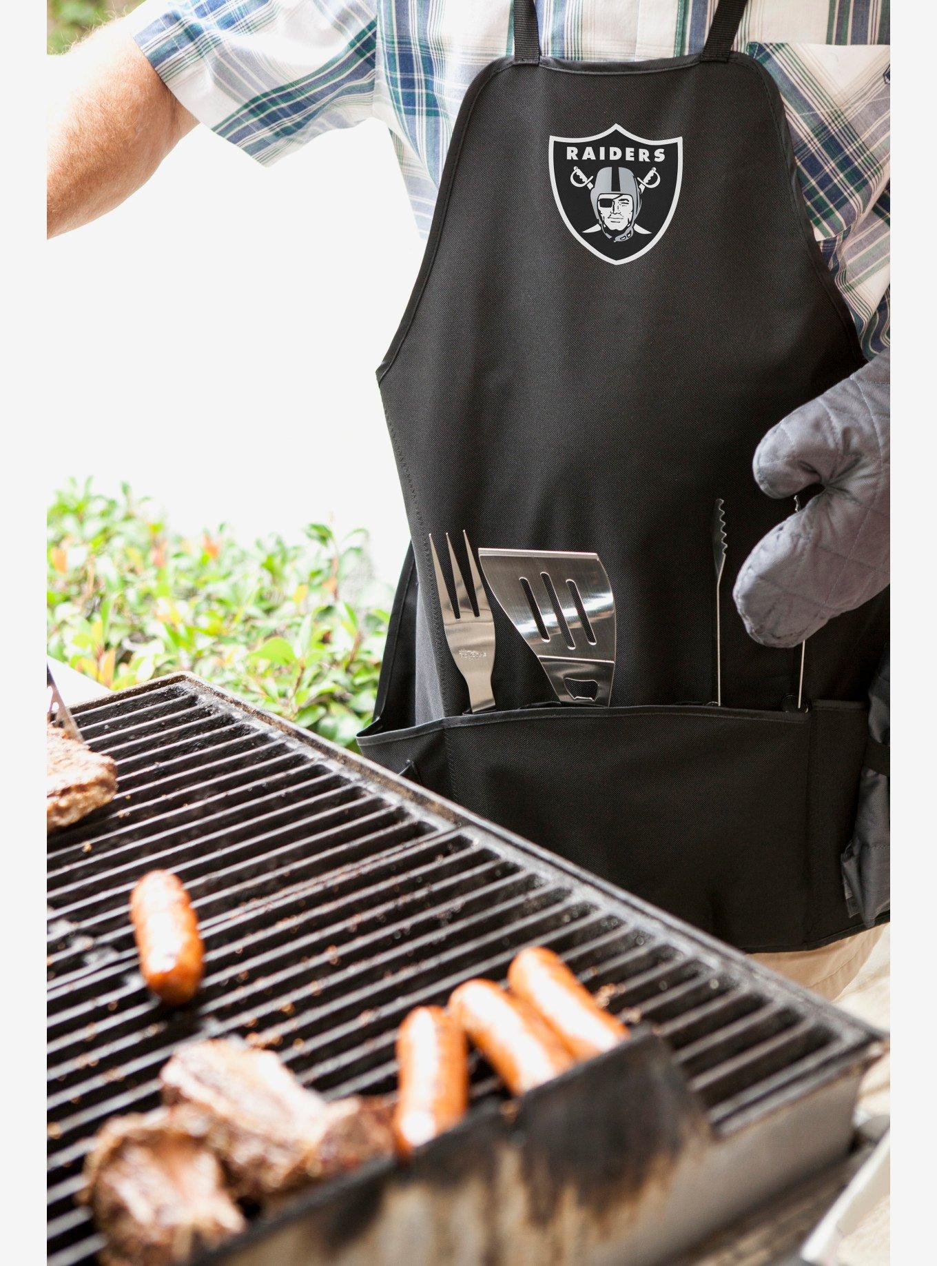 NFL Las Vegas Raiders BBQ Apron Tote Grill Set, , alternate