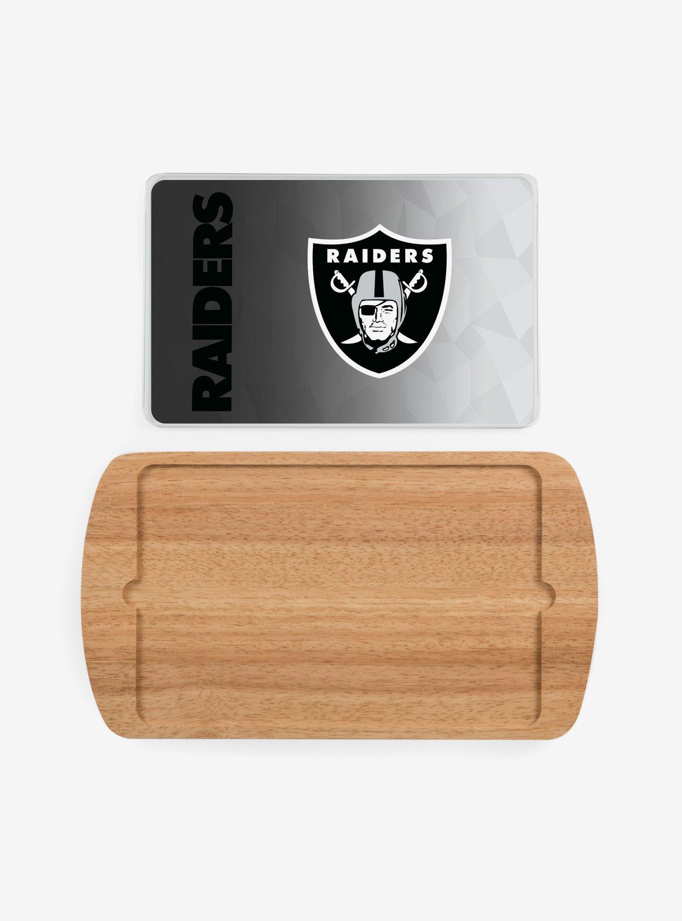 NFL Las Vegas Raiders Football Field Glass Top Cutting Board, , alternate