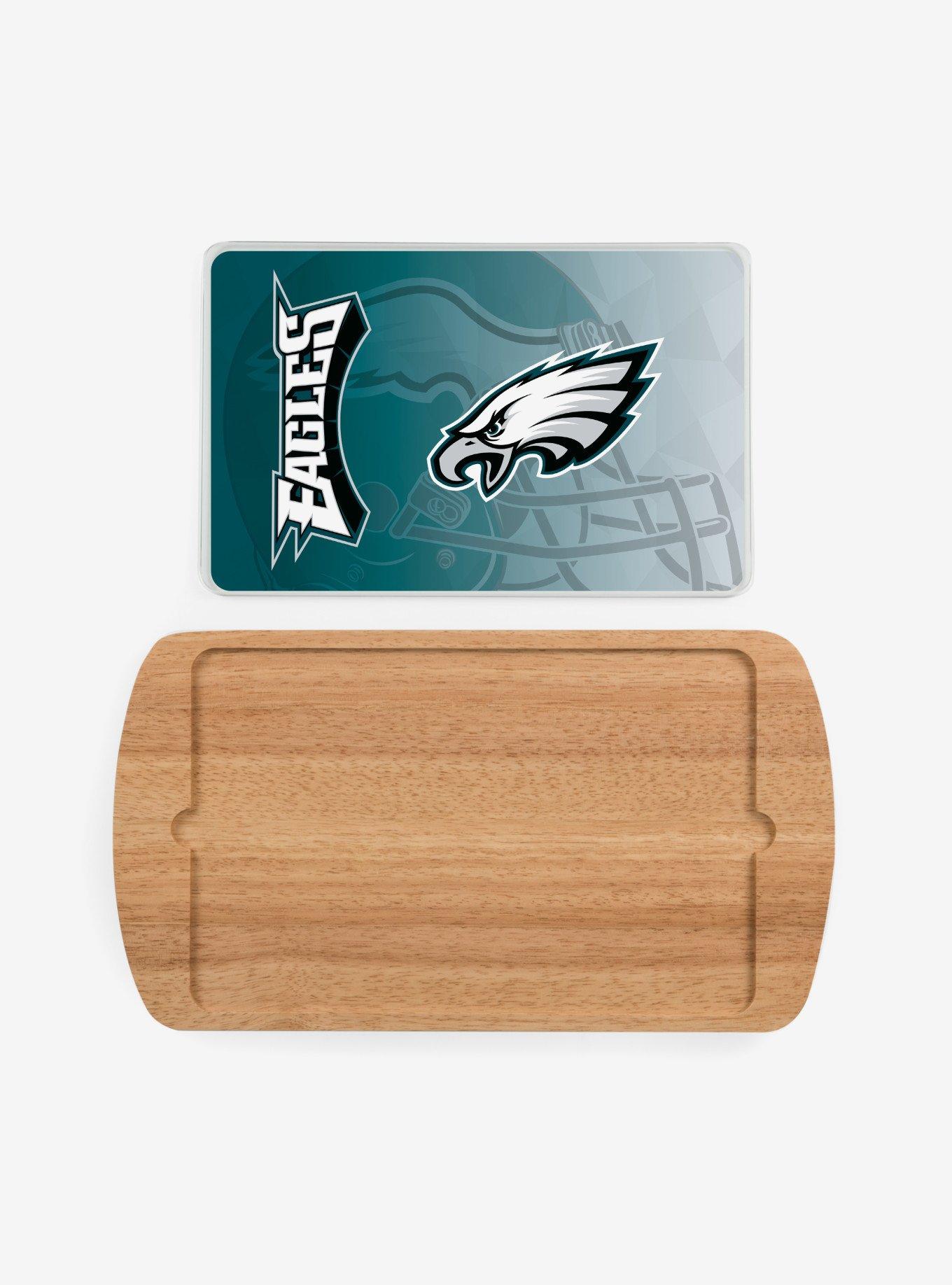 NFL Philadelphia Eagles Football Field Glass Top Cutting Board, , alternate