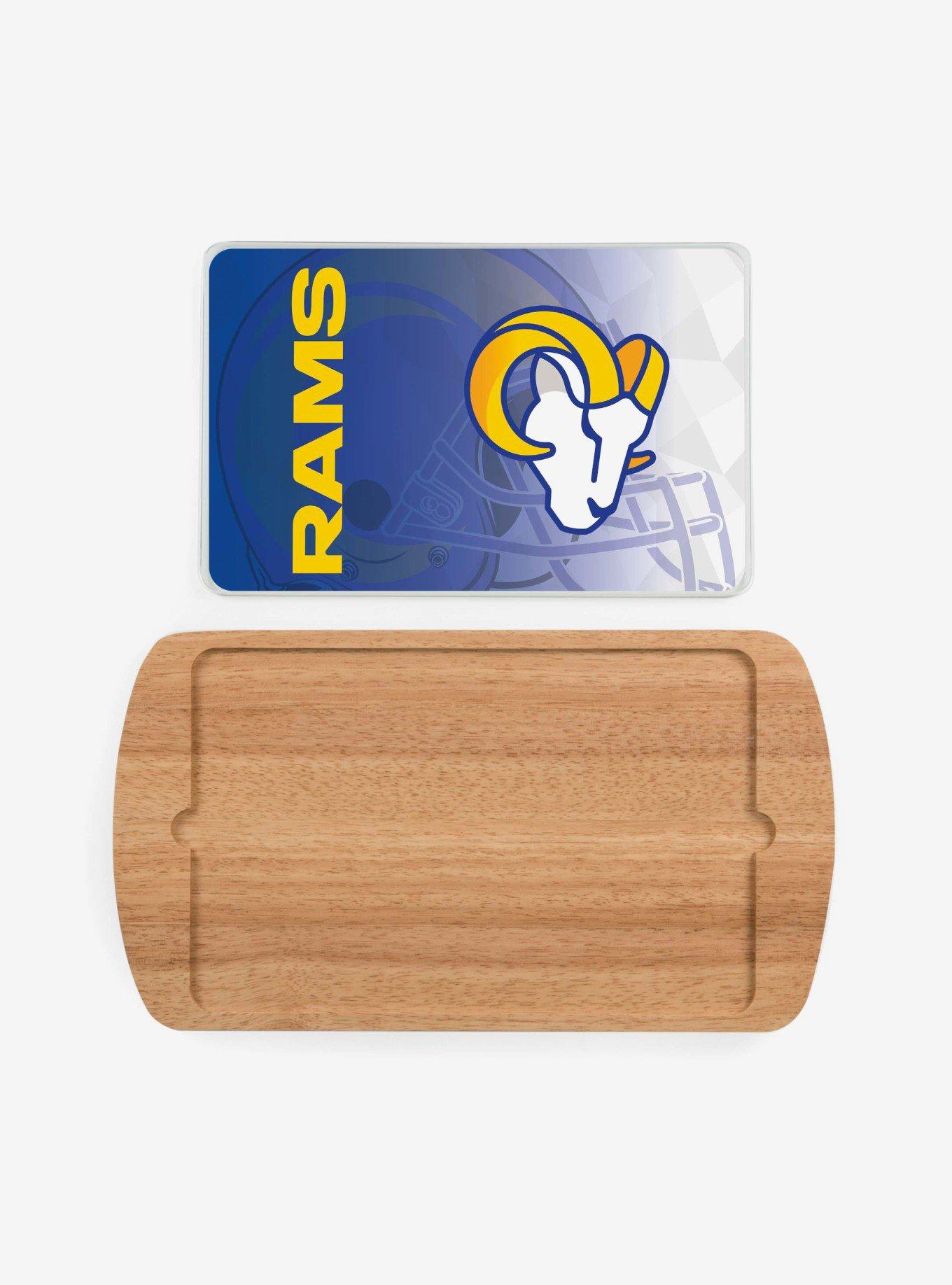 NFL Los Angeles Rams Football Field Glass Top Cutting Board, , hi-res