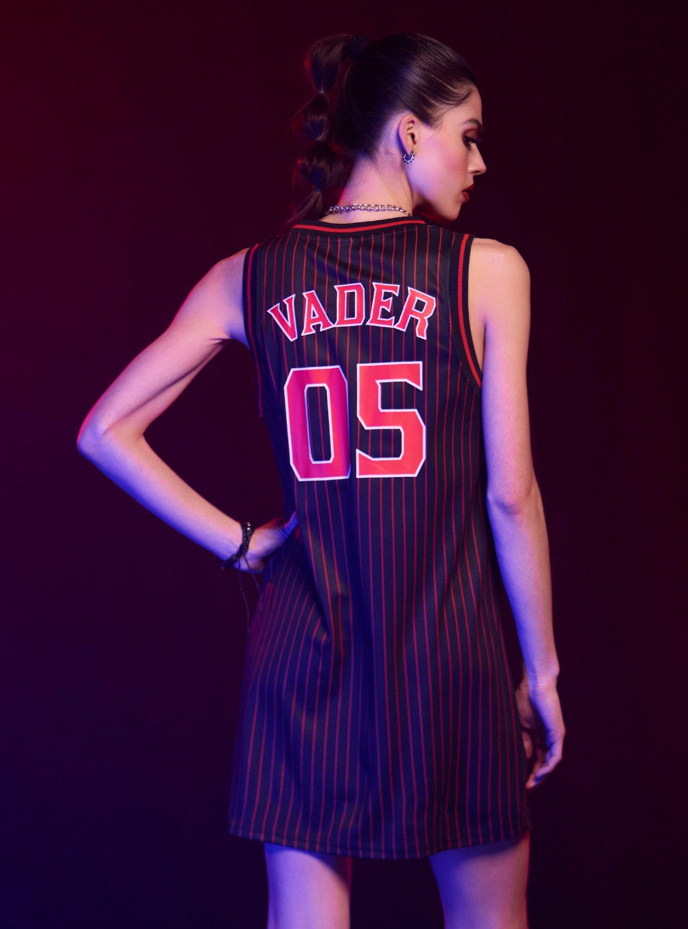 Her Universe Star Wars Sith Pinstripe Jersey Dress, BLACK, alternate