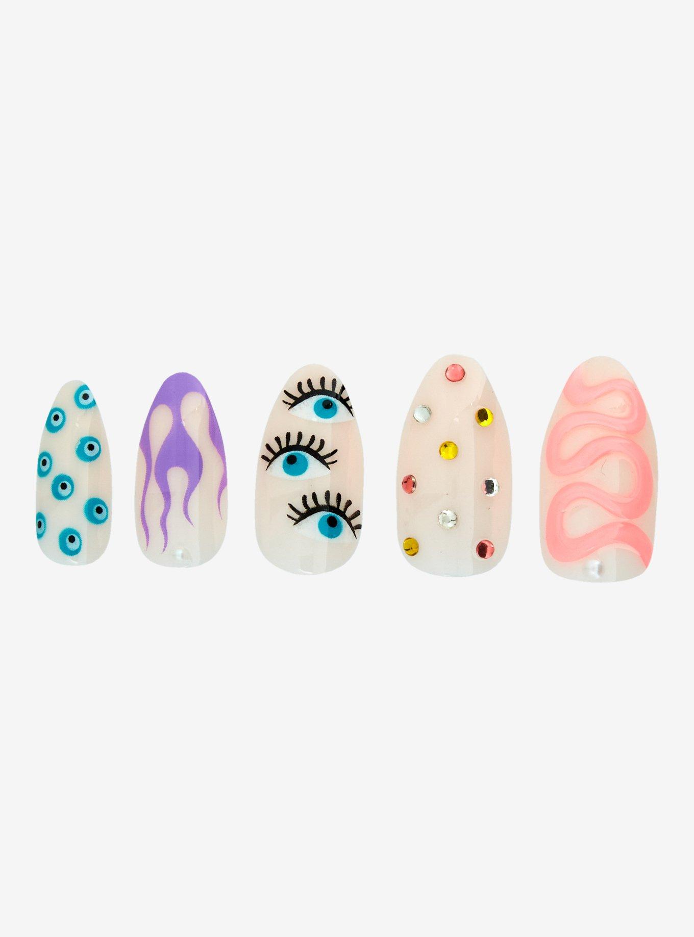 Blackheart Trippy Eye Press-On Nails, , hi-res