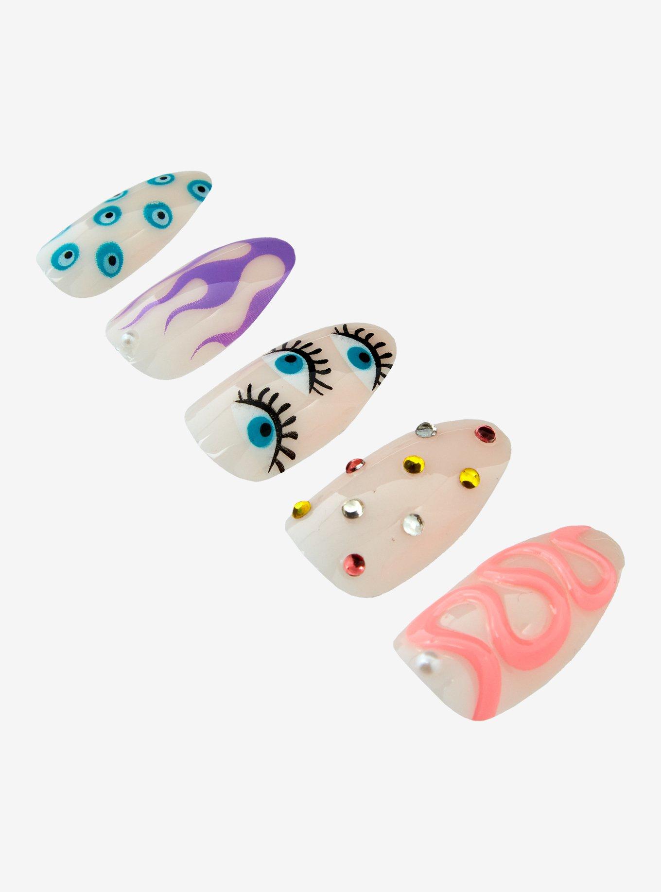Blackheart Trippy Eye Press-On Nails, , alternate