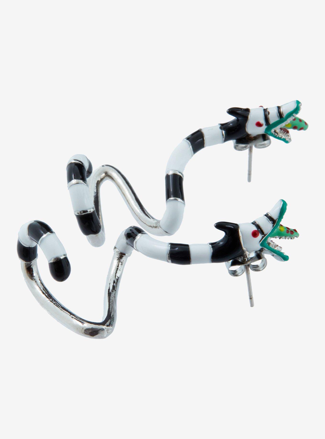 Beetlejuice Sandworm Ear Cuff Stud Earrings, , alternate