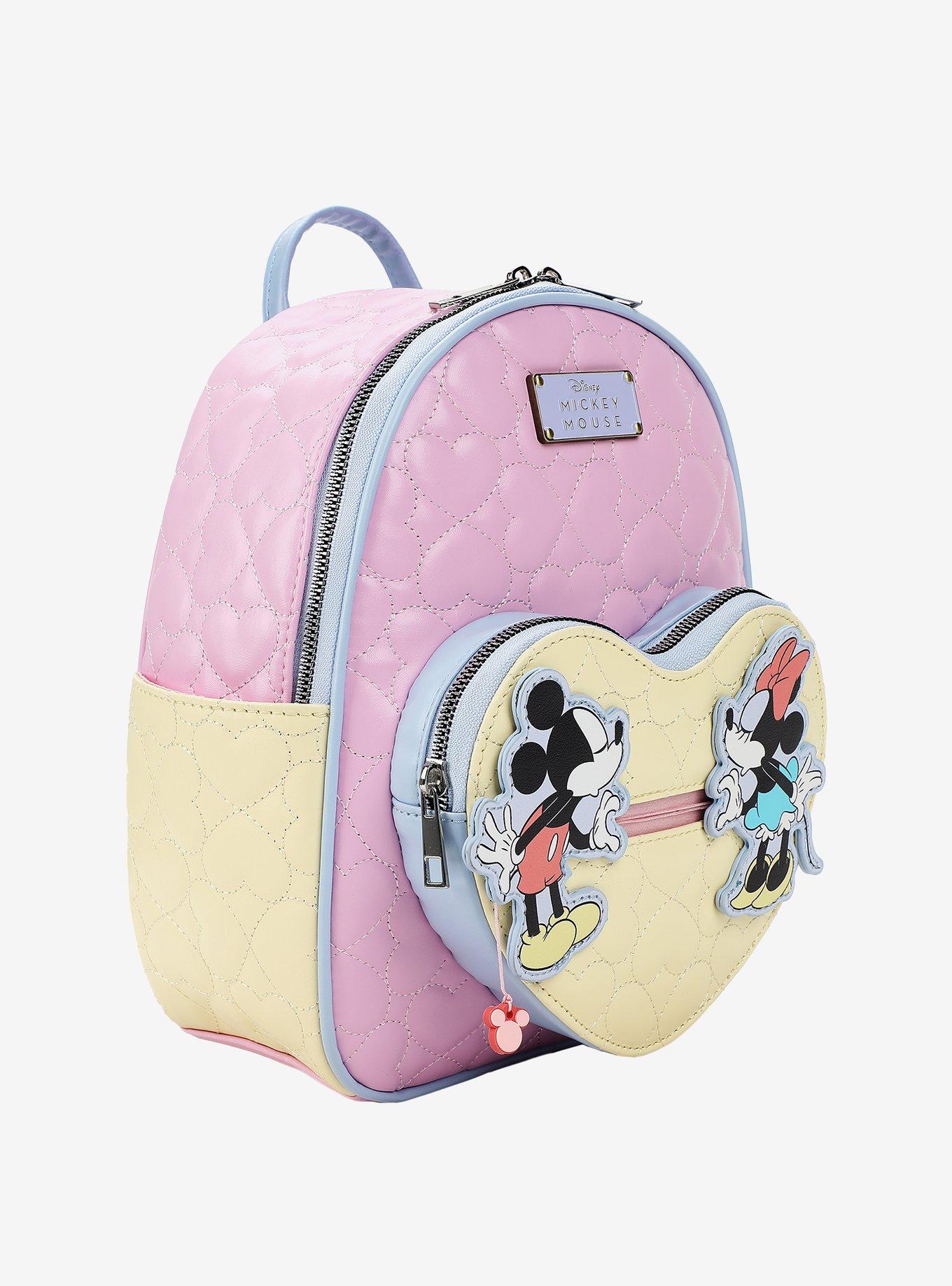 Disney Mickey Mouse & Minnie Mouse Quilted Heart Mini Backpack, , hi-res