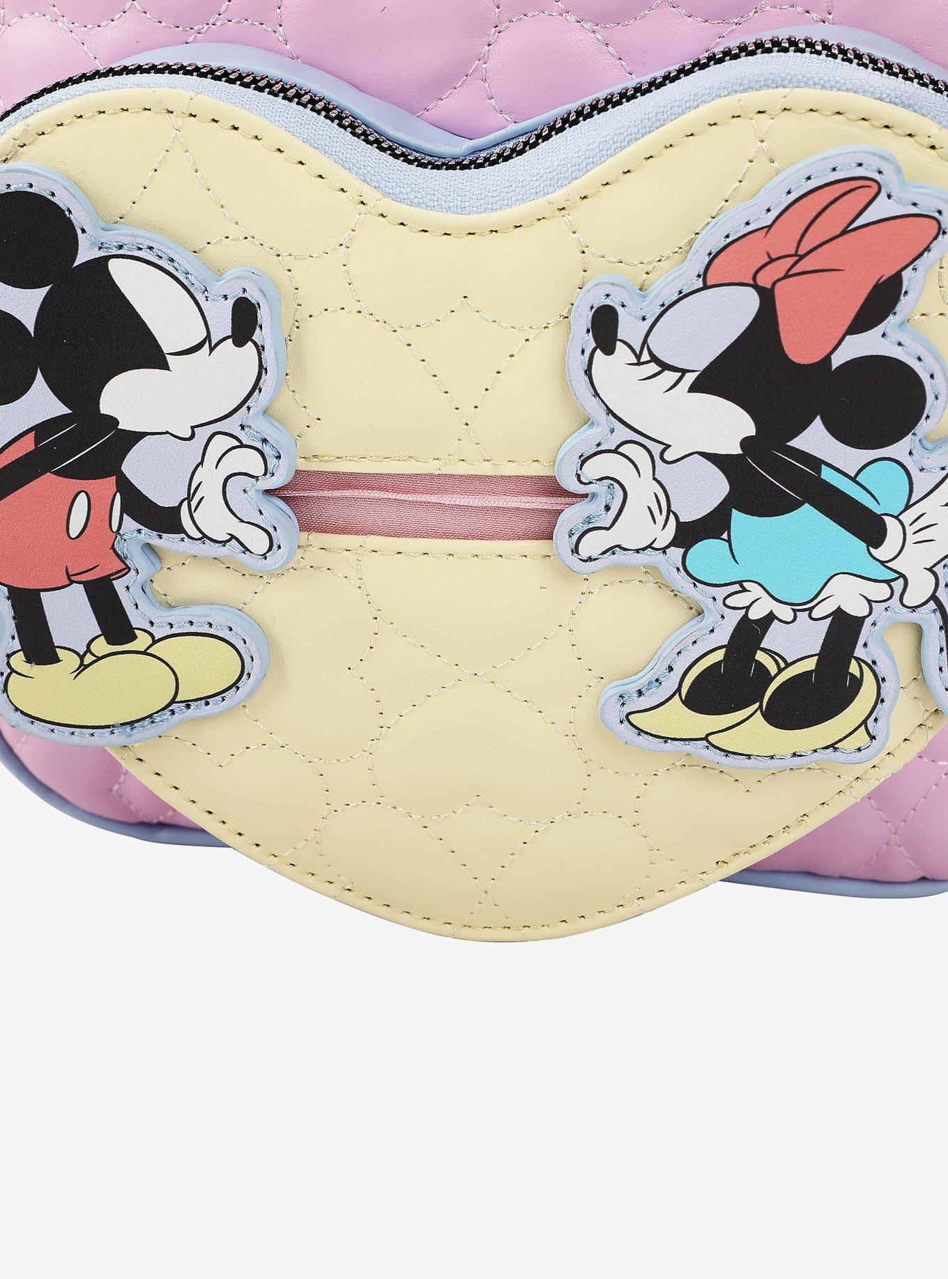 Disney Mickey Mouse & Minnie Mouse Quilted Heart Mini Backpack, , alternate