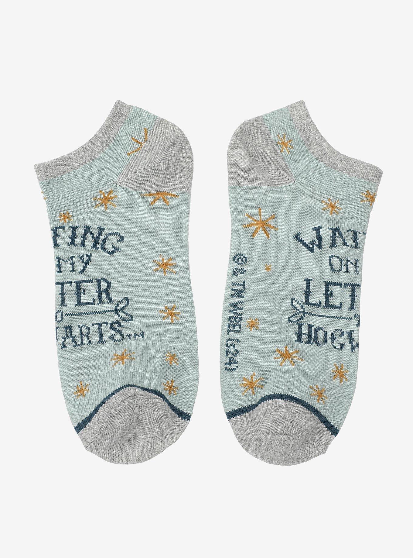 Harry Potter Quotes & Icons No-Show Socks 5 Pair, , alternate