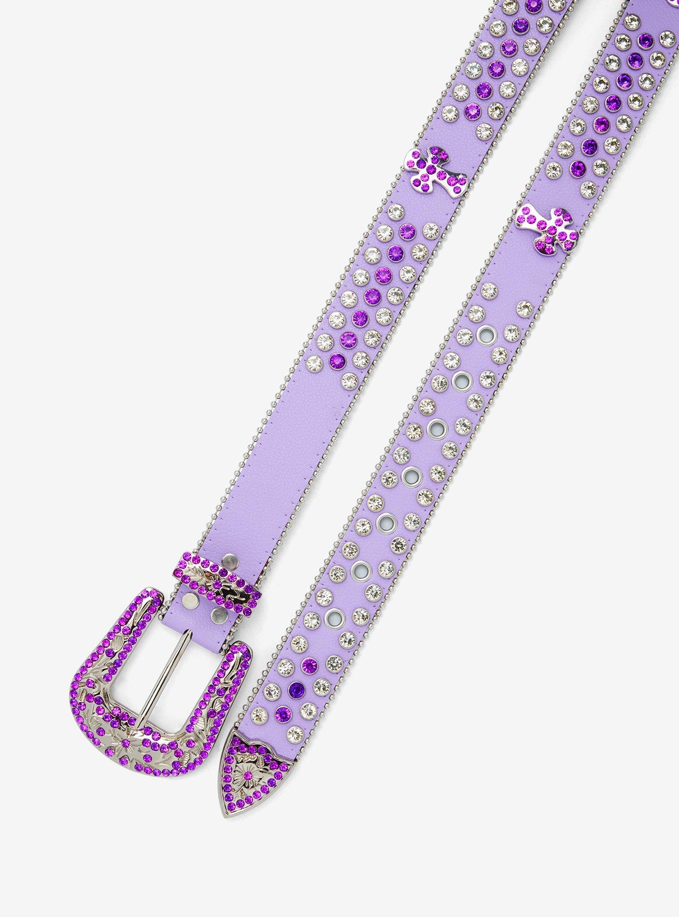 Purple Cross Bling Belt, , hi-res