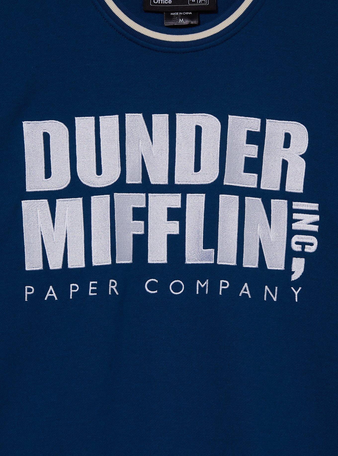 The Office Dunder Mifflin Logo Color Block Crewneck - BoxLunch Exclusive, , hi-res