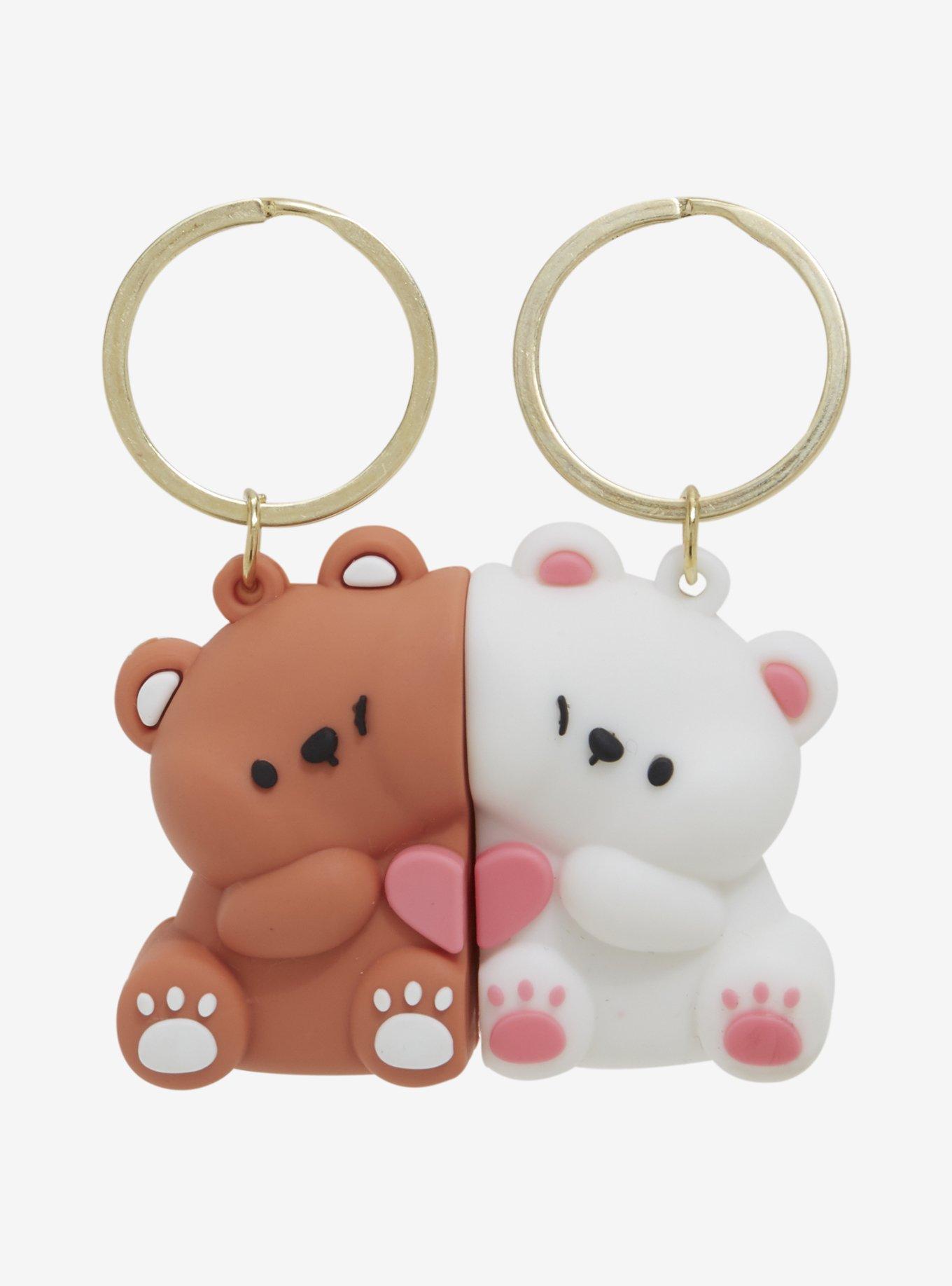 Teddy Bear Magnetic Best Friend Key Chain Set, , hi-res