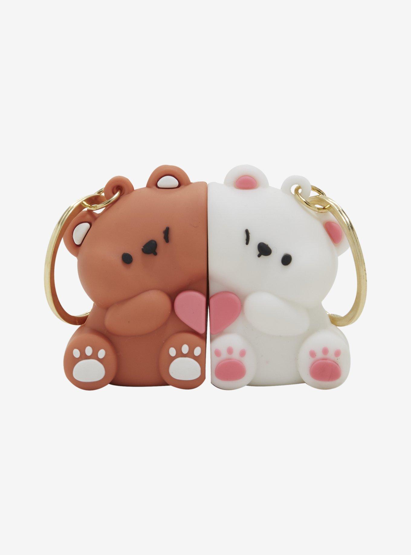 Teddy Bear Magnetic Best Friend Key Chain Set, , alternate