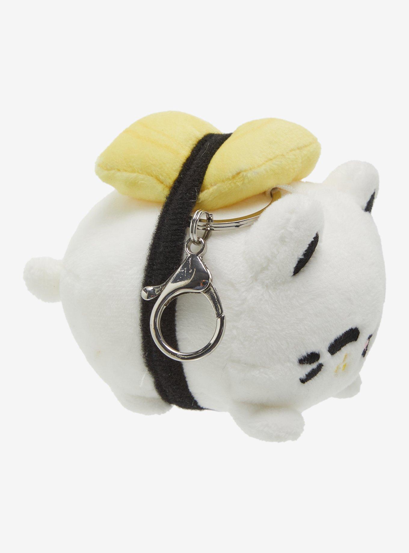 Tasty Peach Tamago Sushi Meowchi Keychain Plush, , hi-res