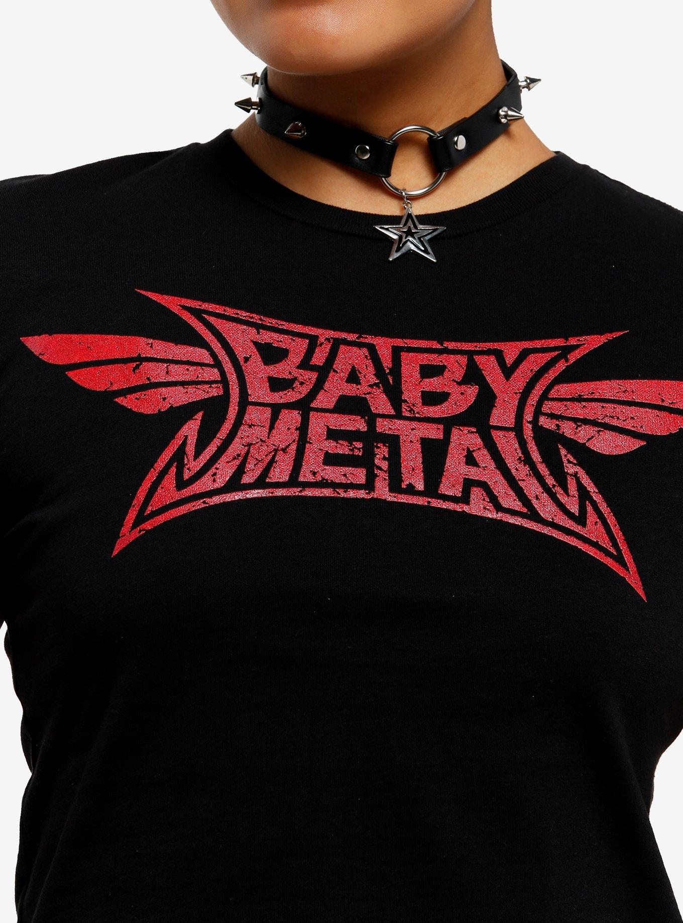 BABYMETAL Red Glitter Logo Girls Baby T-Shirt, BLACK, alternate