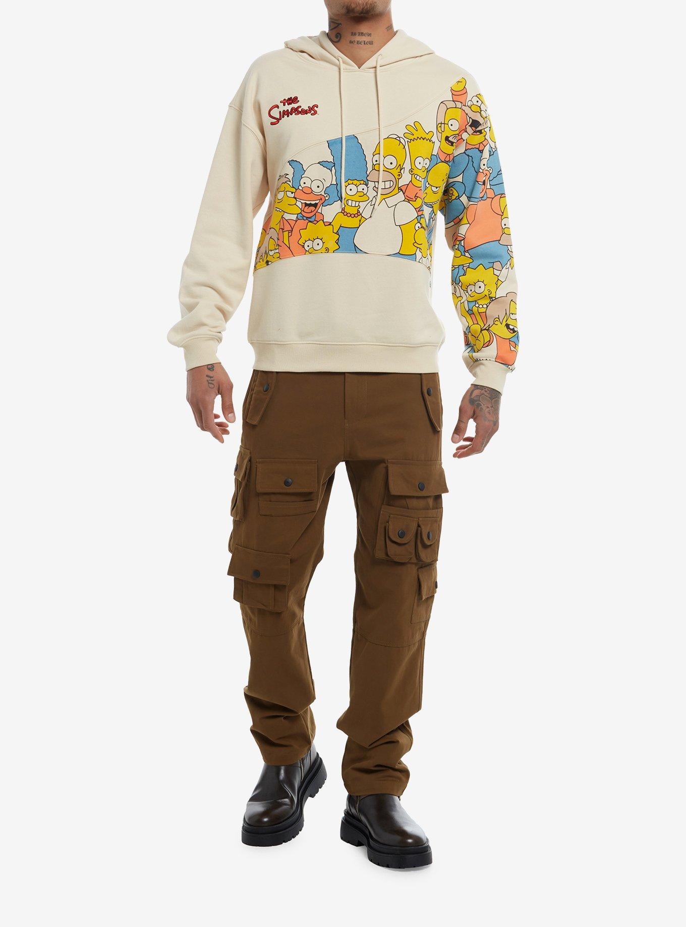 The Simpsons Characters Wave Panel Hoodie, , hi-res