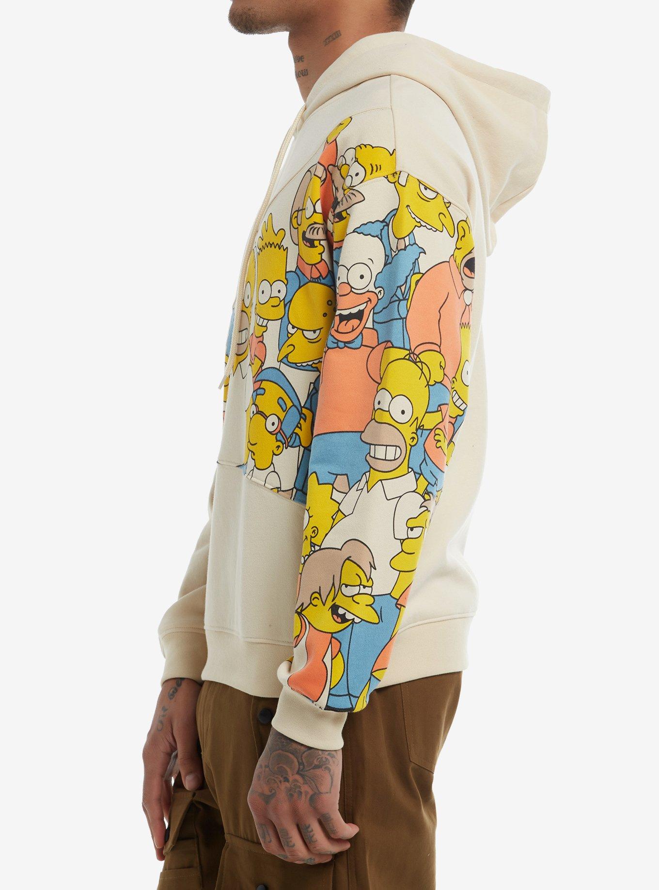 The Simpsons Characters Wave Panel Hoodie, MULTI, alternate