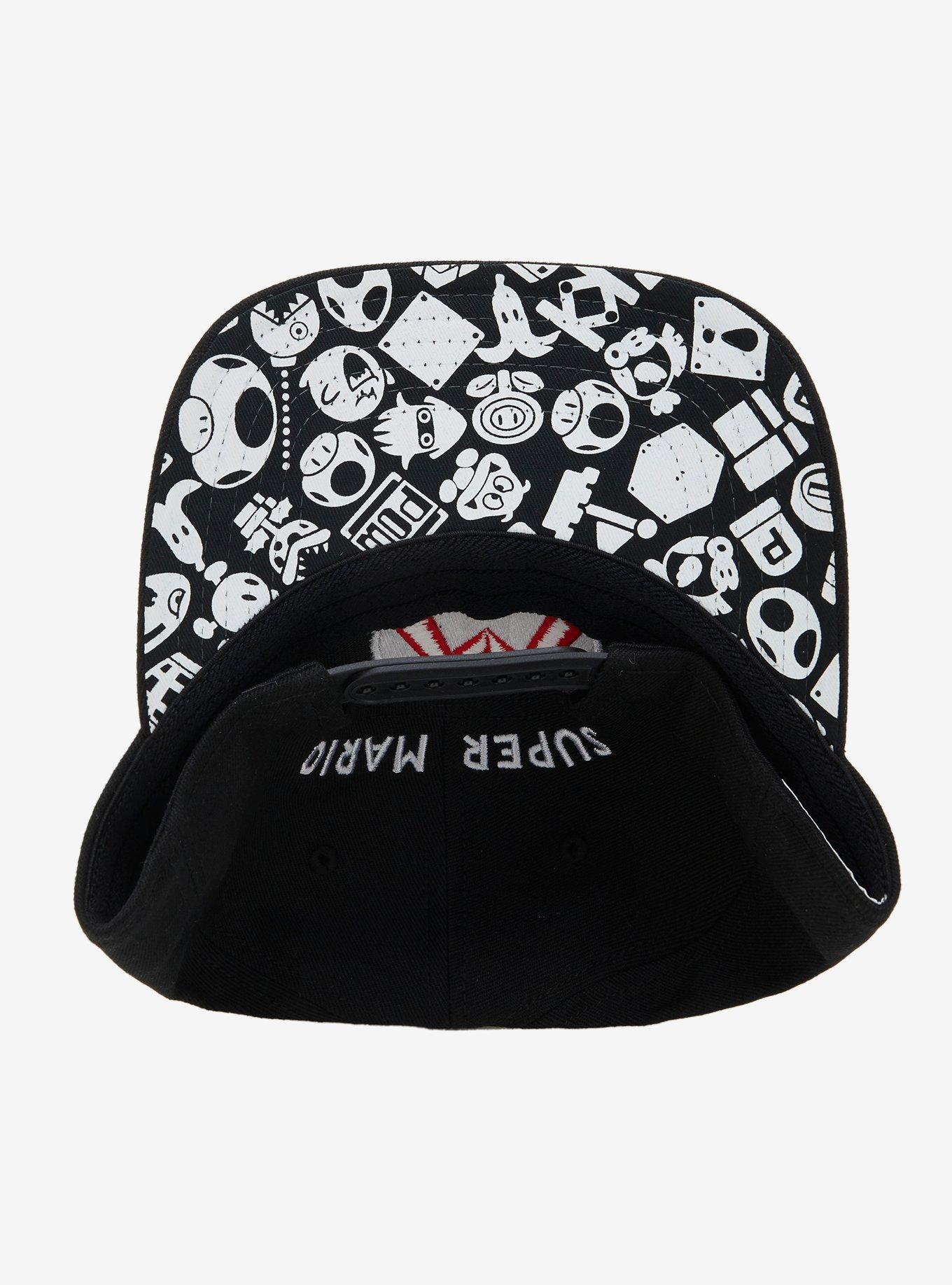 Super Mario Logo Icons Snapback Hat, , alternate