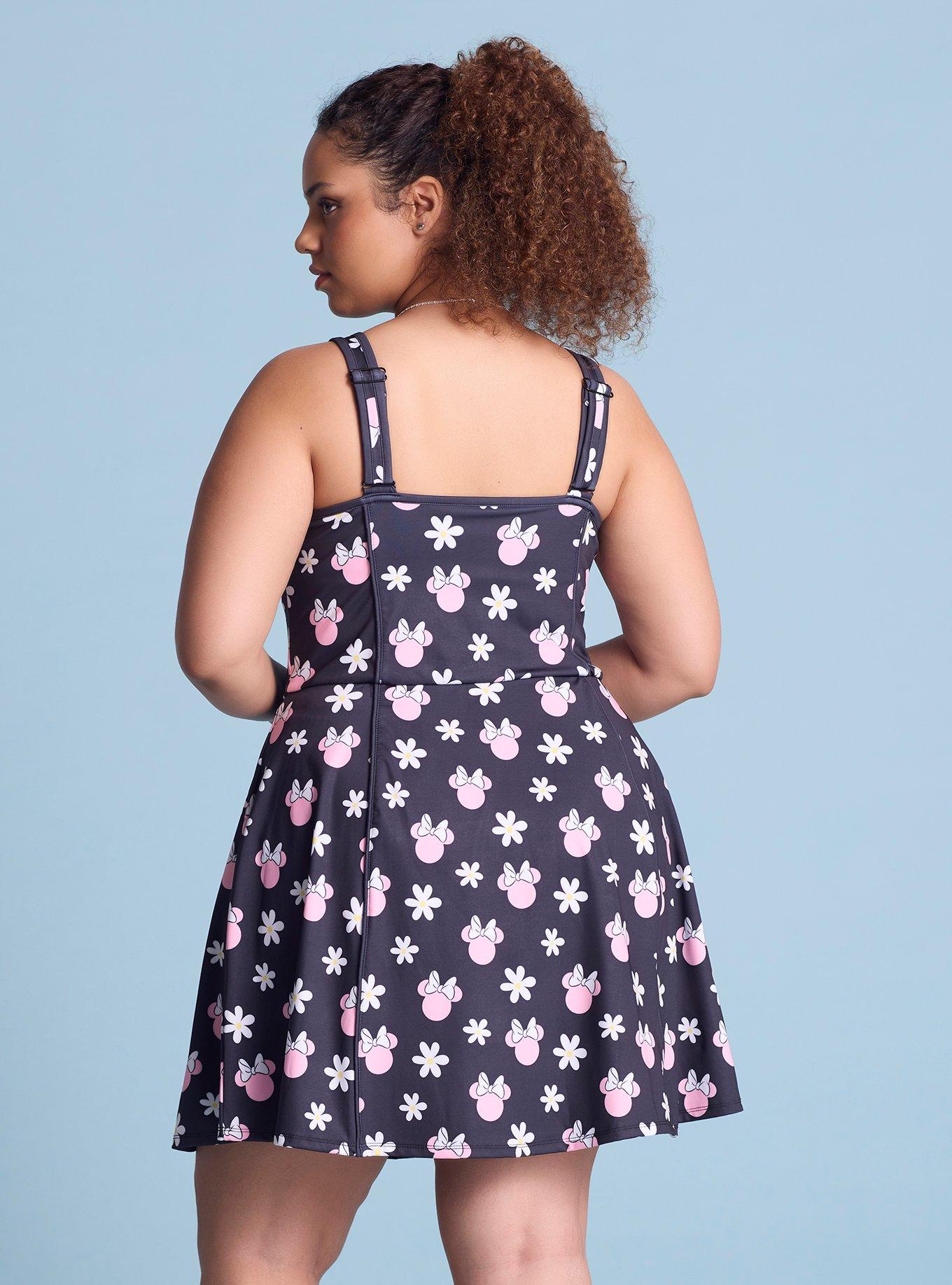 Disney Minnie Mouse Floral Allover Print Active Dress Plus Size, MULTI, alternate