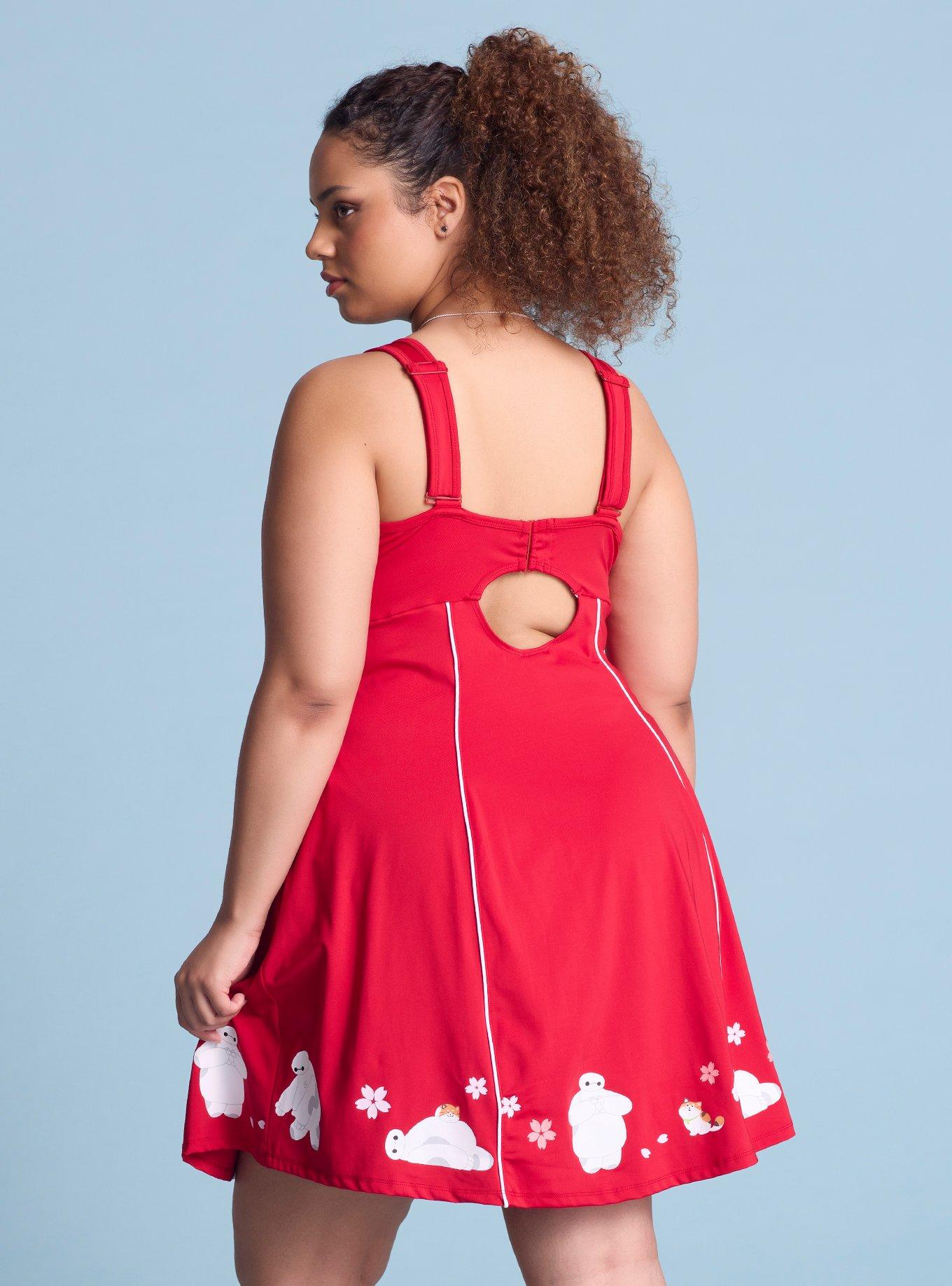 Disney Big Hero 6 Baymax Cherry Blossom Active Dress Plus Size, RED  WHITE, alternate