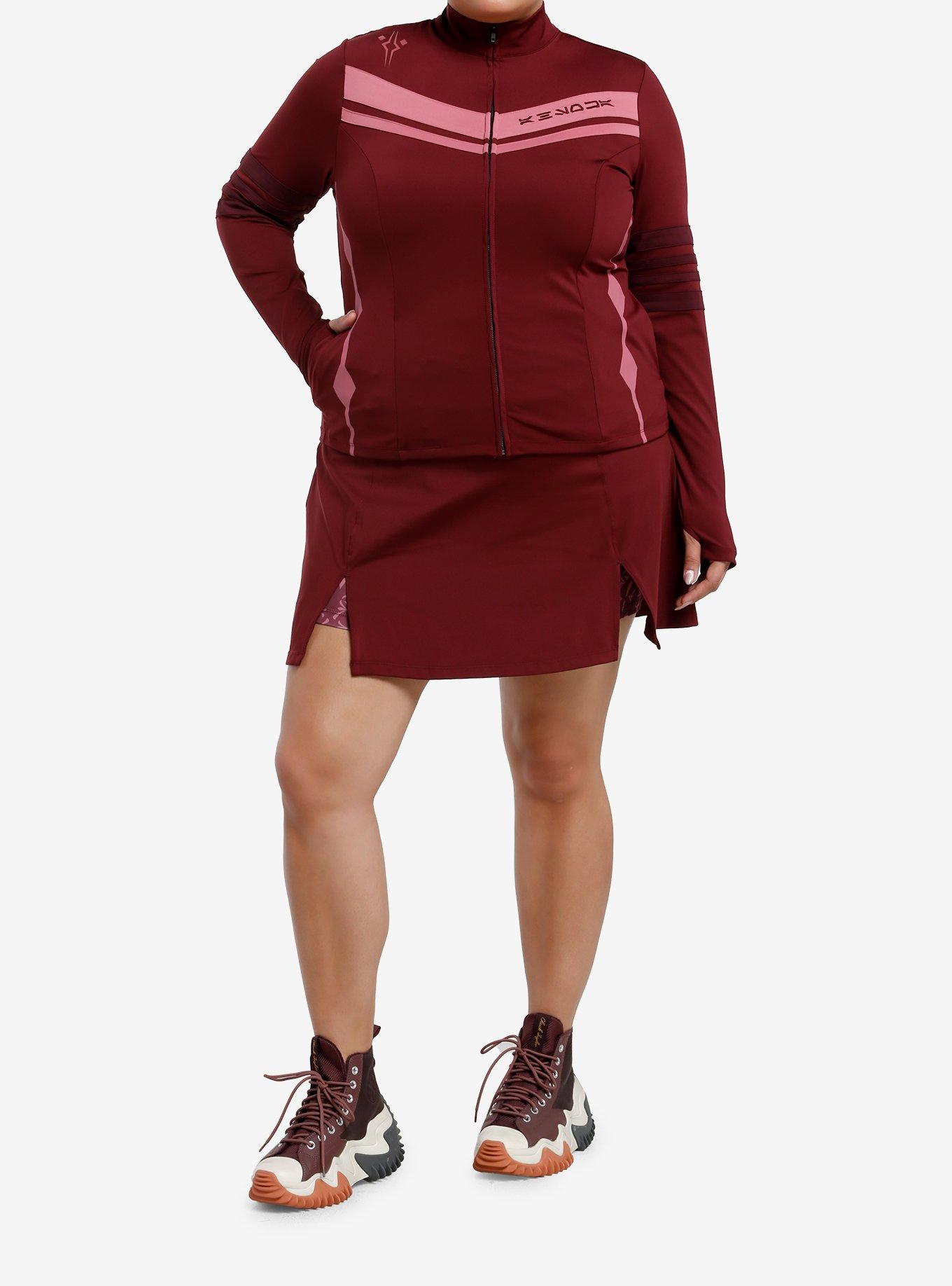 Her Universe Star Wars Ahsoka Tano Burgundy Athletic Jacket Plus Size Her Universe Exclusive, , hi-res