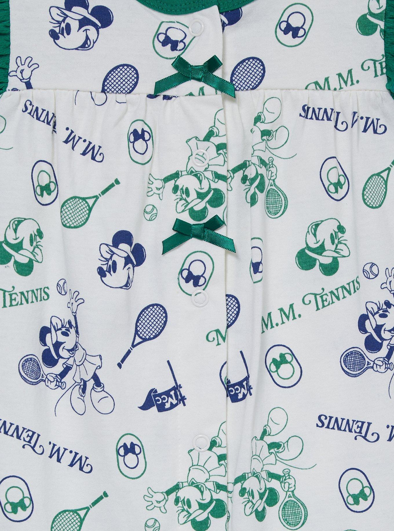Disney Minnie Mouse Tennis Allover Print Infant One Piece, GREEN, alternate